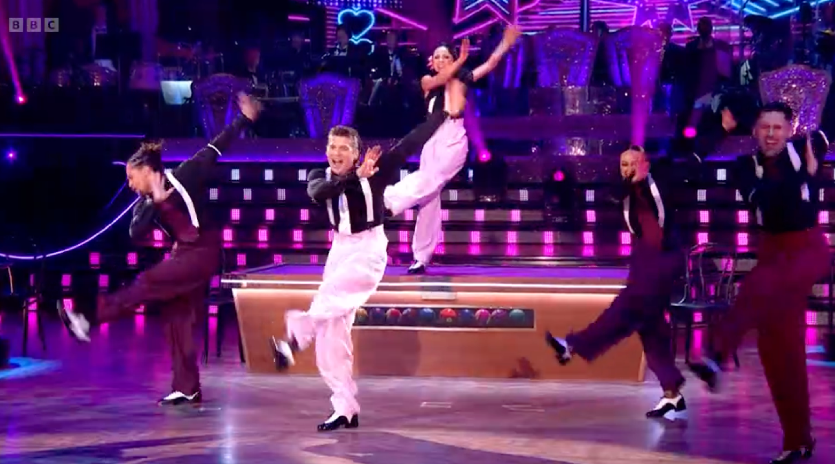 Lewis Cope and Katya Jones perform live during Strictly's Blackpool week