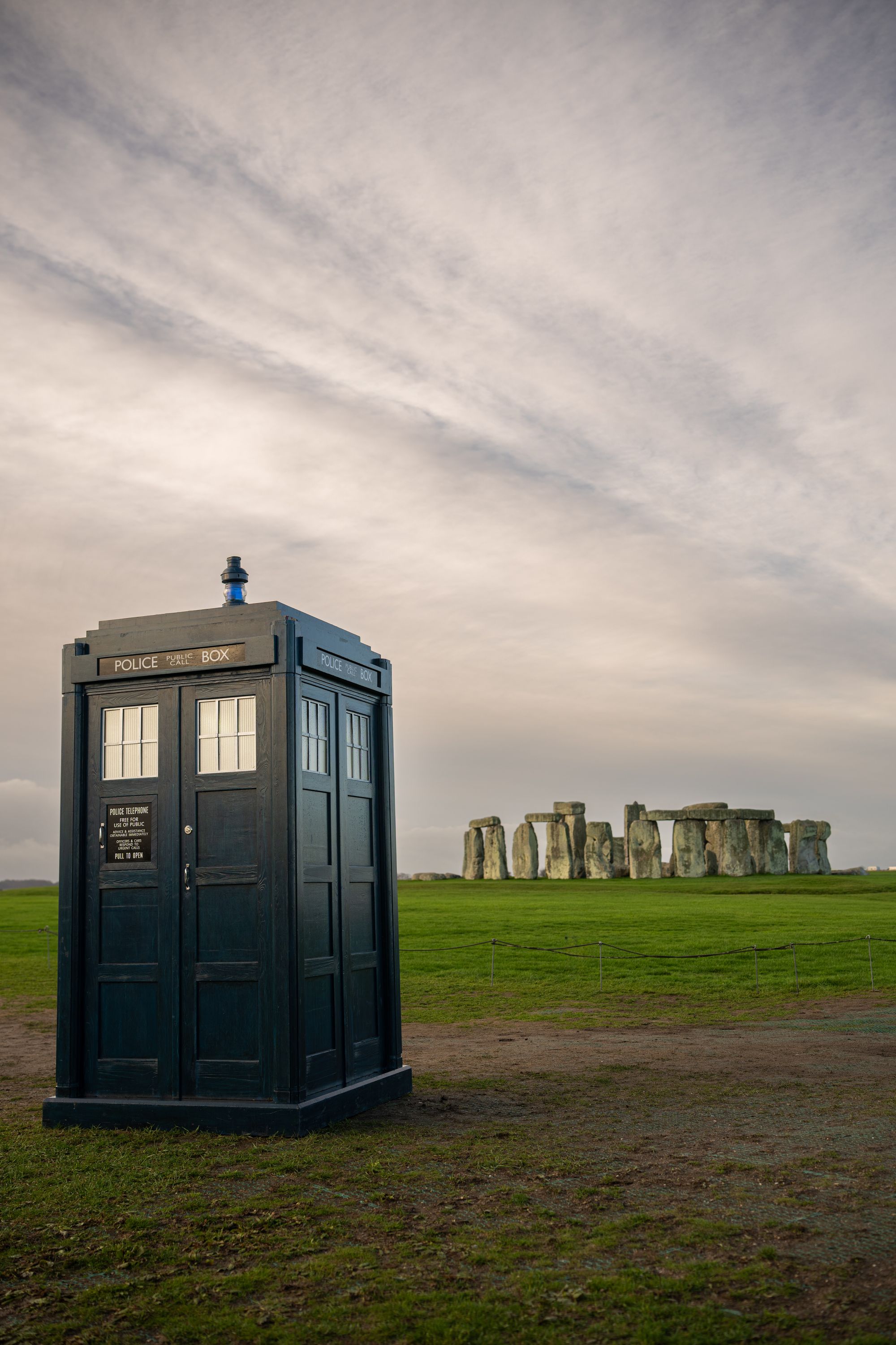 Fans will be able to see the Doctor's police box-shaped spaceship at the UNESCO World Heritage Site following a digital treasure hunt called Vworp Around The World