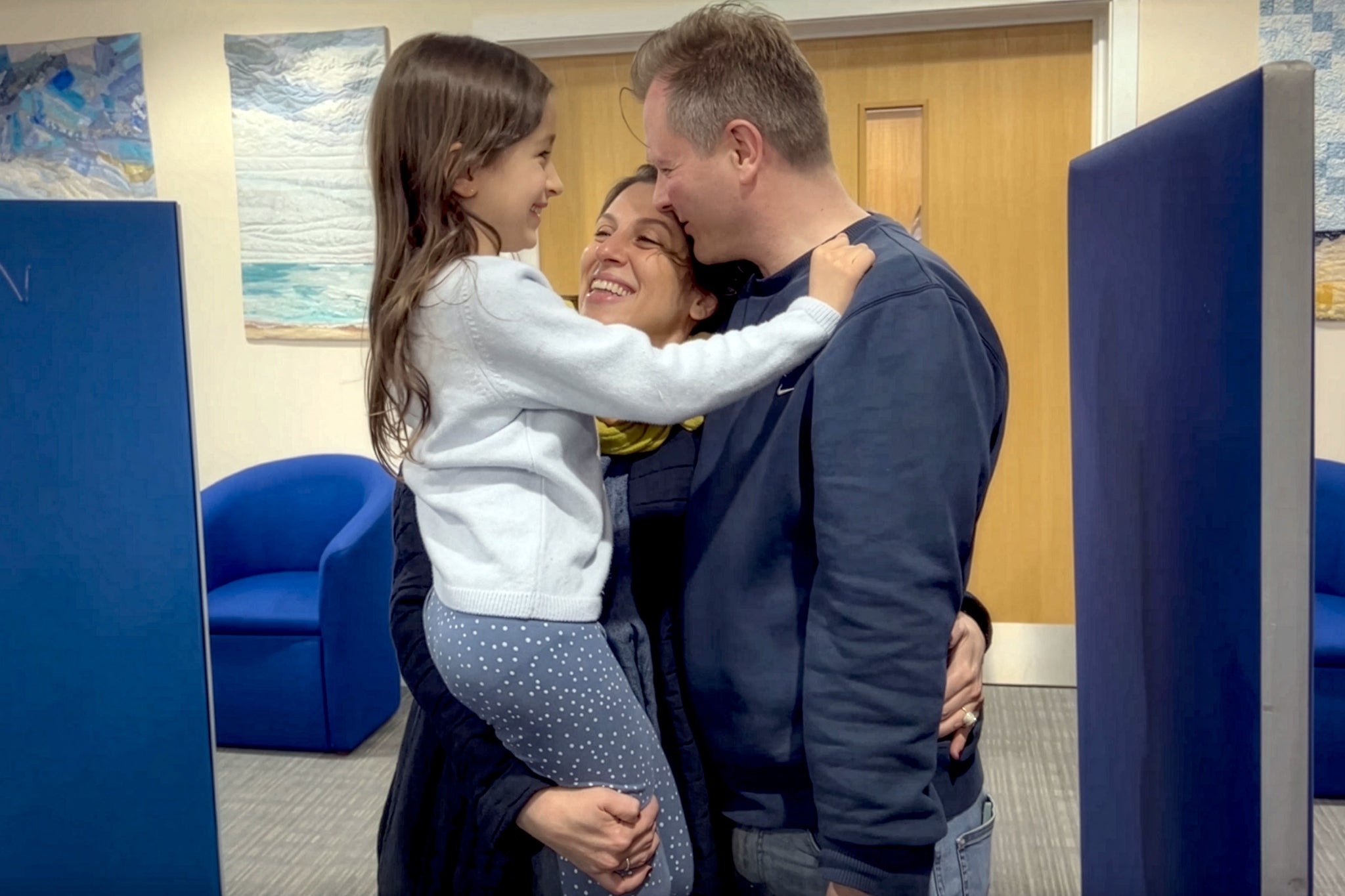 Nazanin Zaghari-Ratcliffe with her husband Richard and their daughter Gabriella