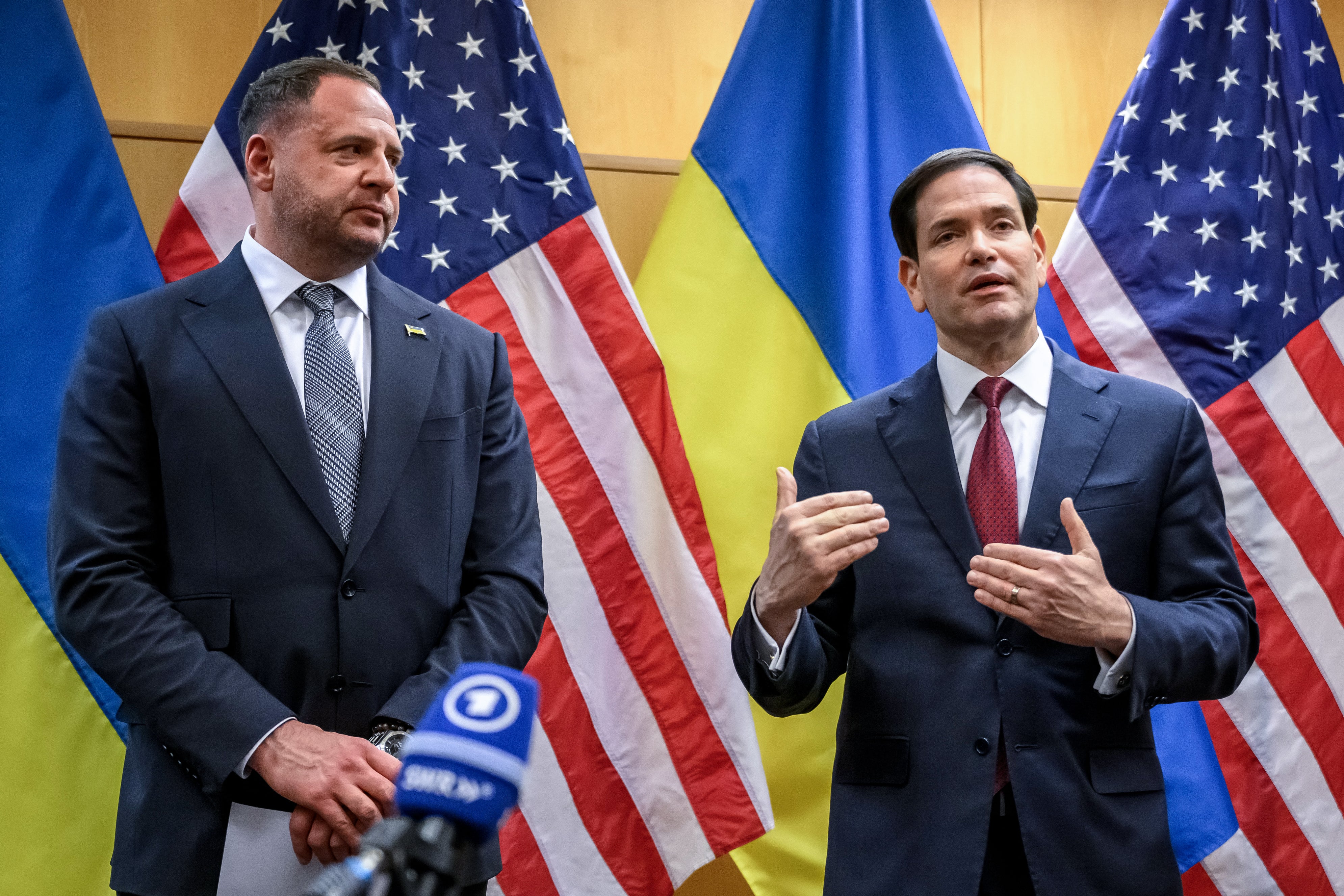 US Secretary of State Marco Rubio and Ukraine's Presidential Office Chief of staff Andriy Yermak