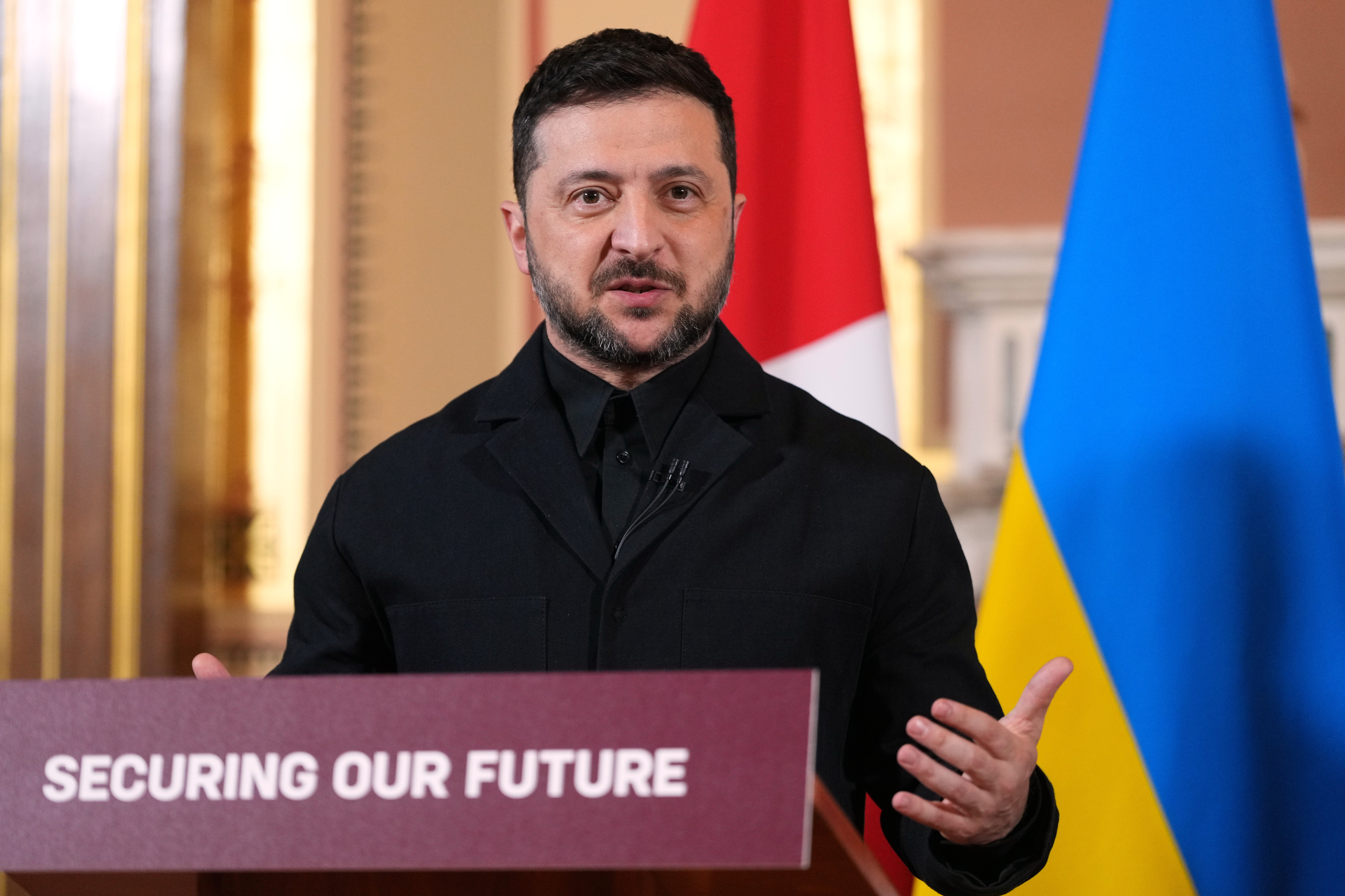 Ukraine’s President Volodymyr Zelensky thanked the US and Europe for their support in ending the war