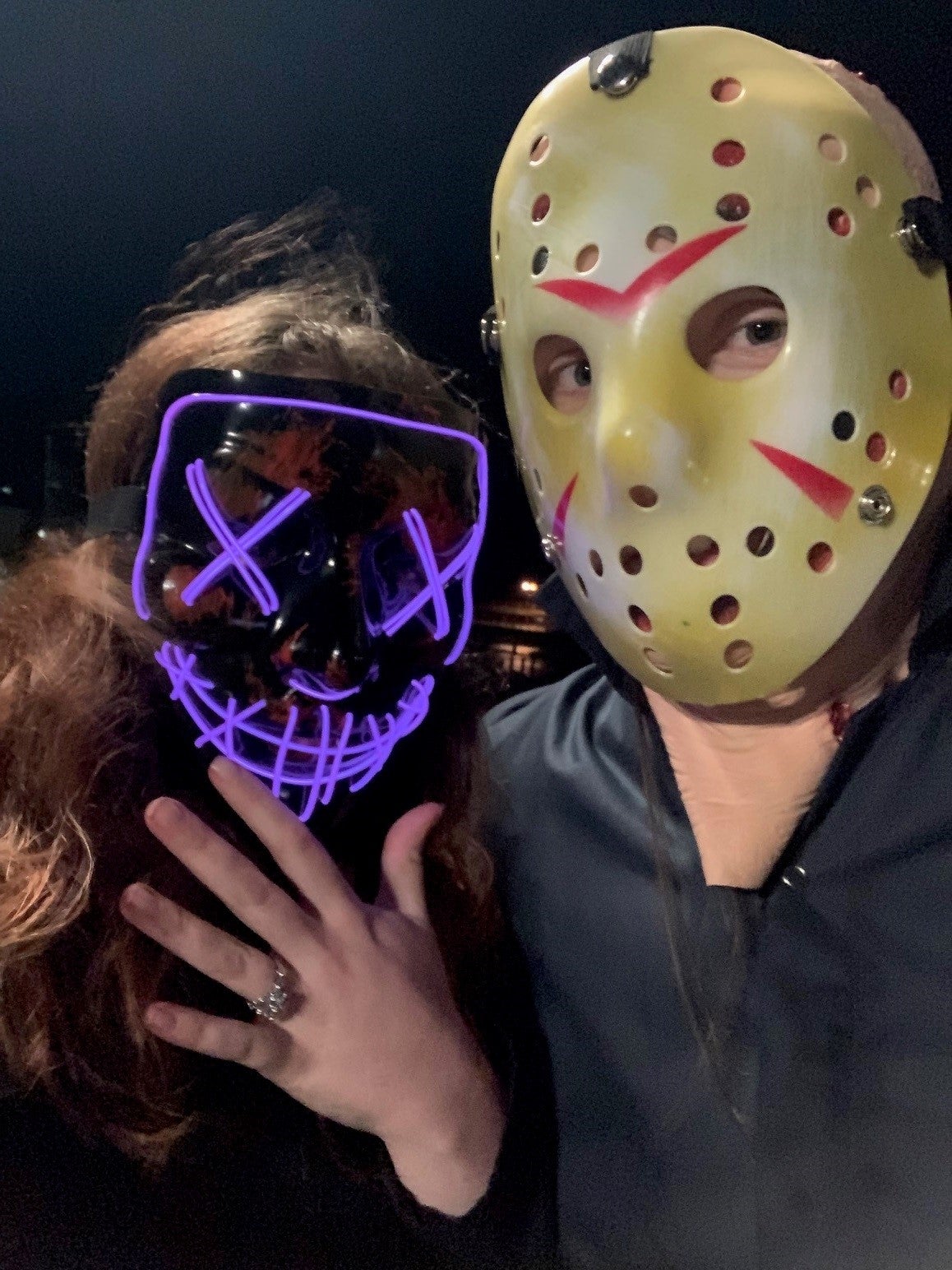 Lewis and Ameila dressed up the night they got engaged