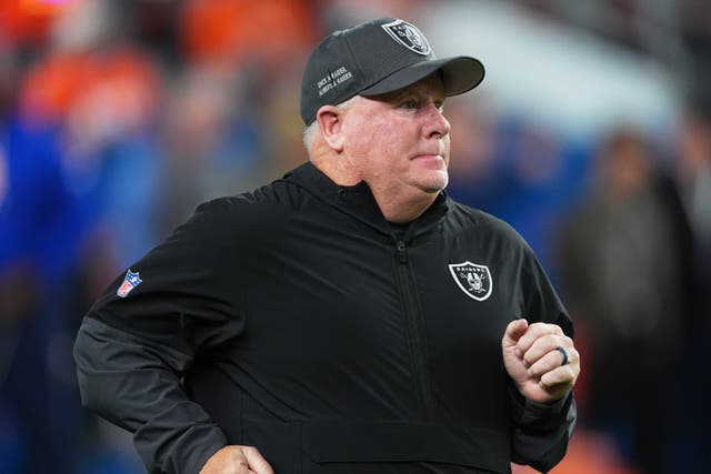 <p>Chip Kelly was fired from his role as offensive coordinator for the Las Vegas Raiders on Sunday night</p>