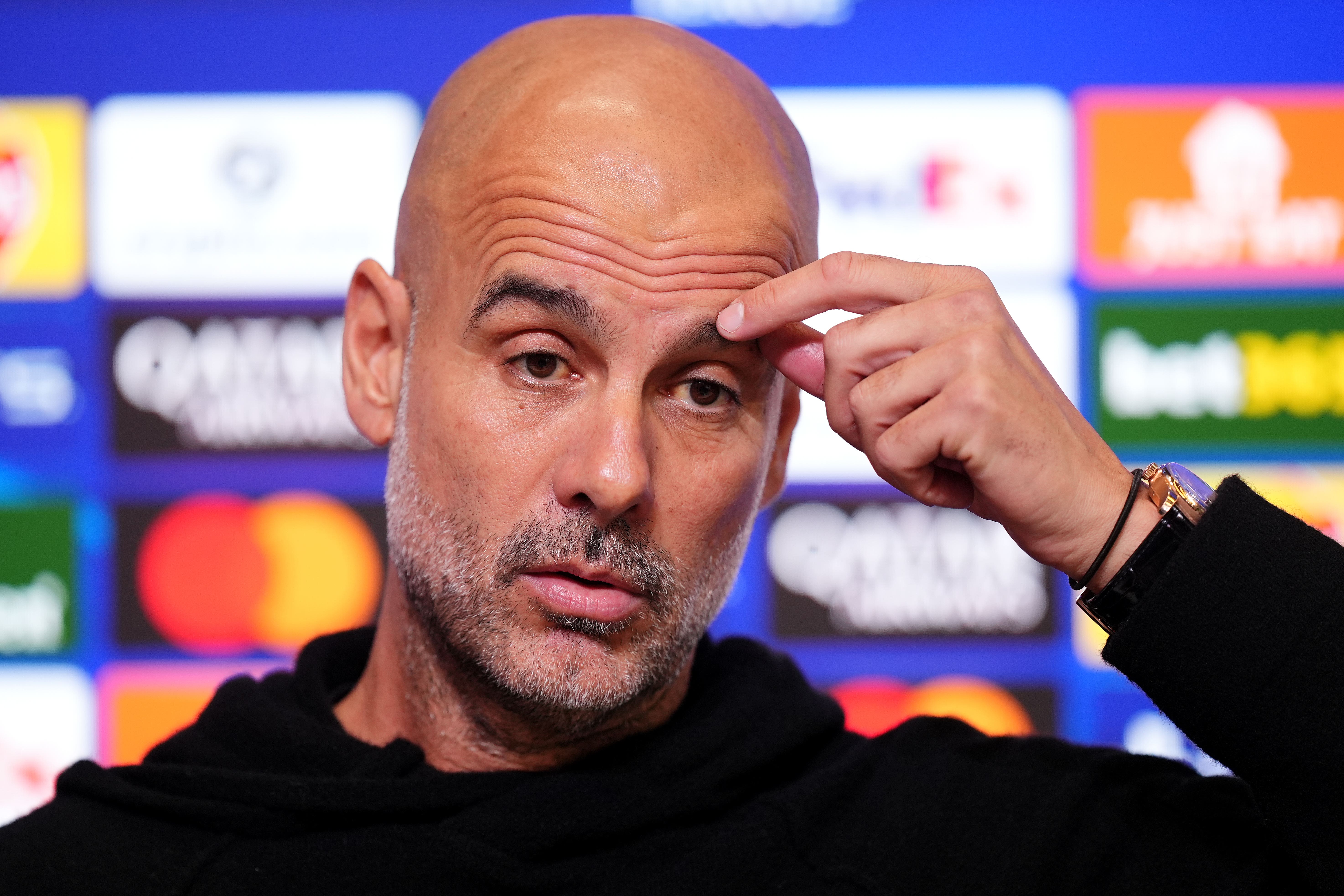 Pep Guardiola has apologised for confronting a cameraman after Man City’s loss against Newcastle on Saturday (Mike Egerton/PA).
