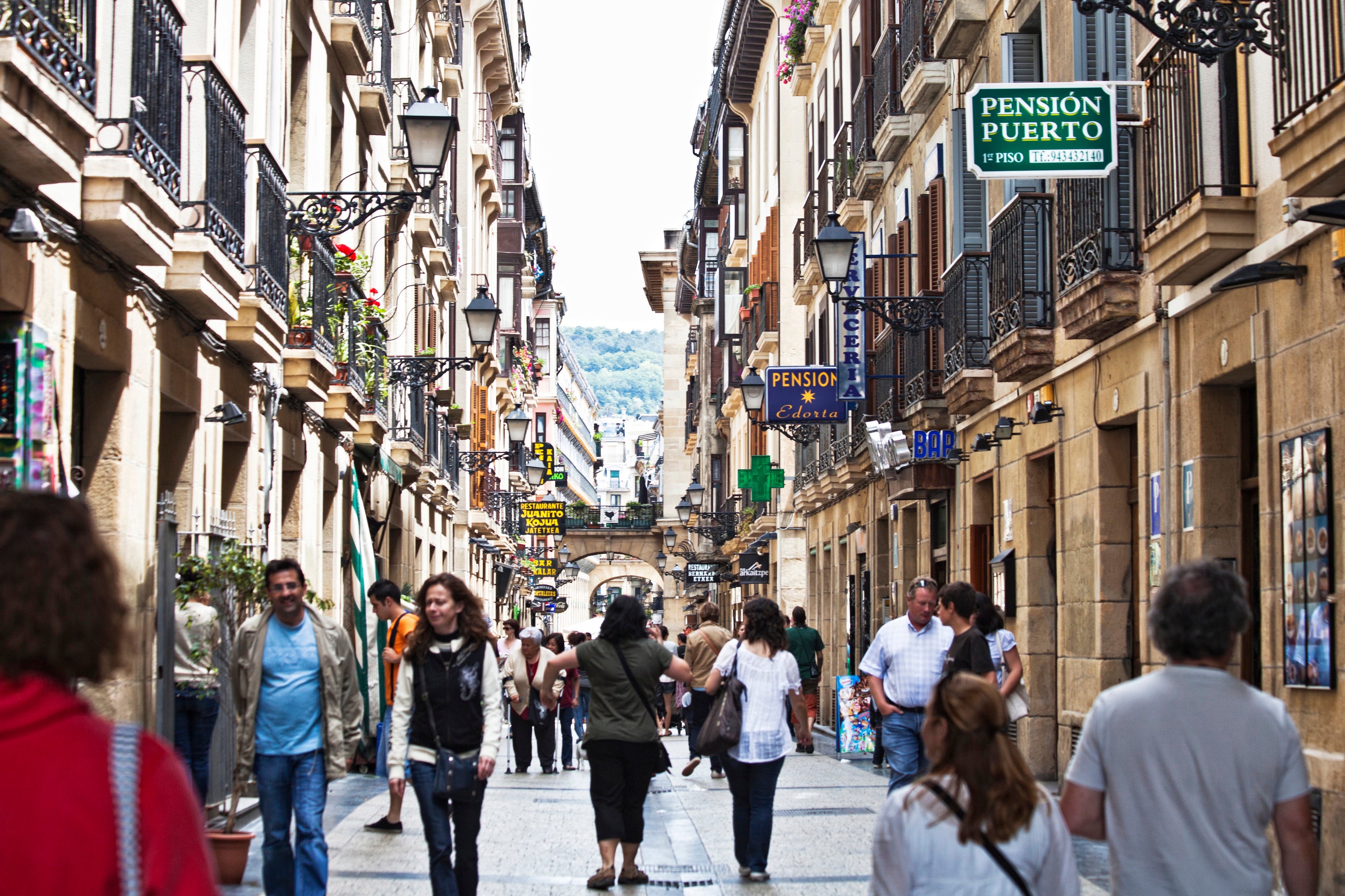 <p>Parte Vieya, the old town of San Sebastian </p>