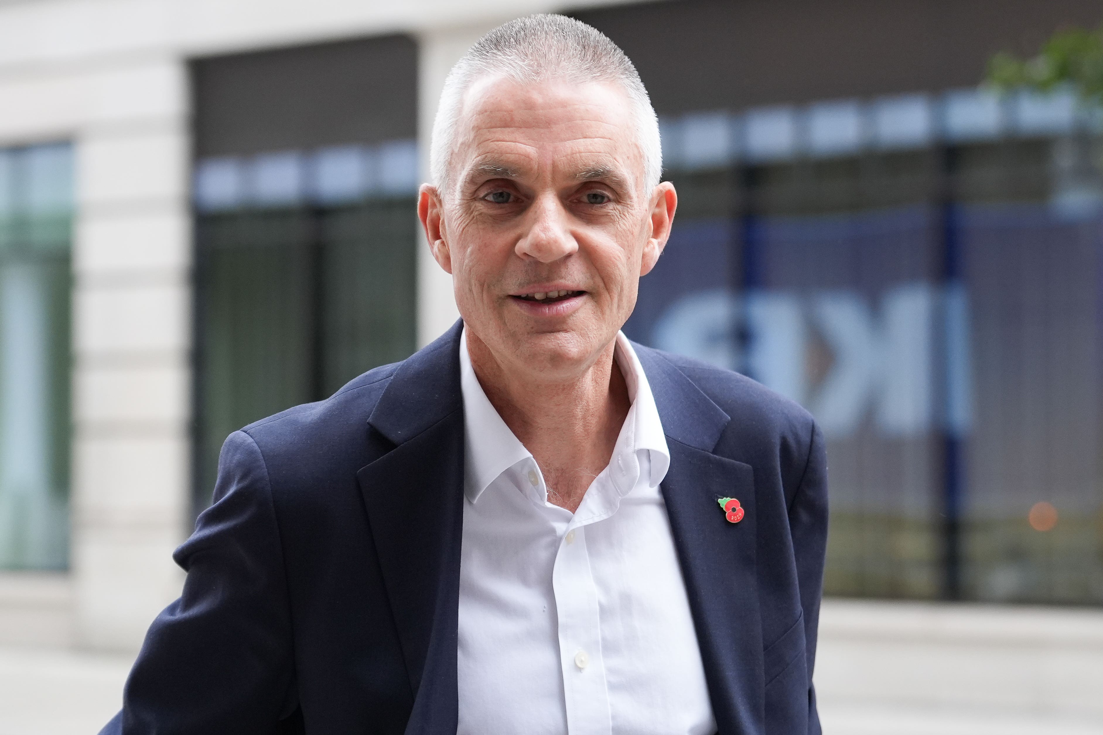 Outgoing BBC director-general Tim Davie outside BBC Broadcasting House in London following his resignation (Lucy North/PA)