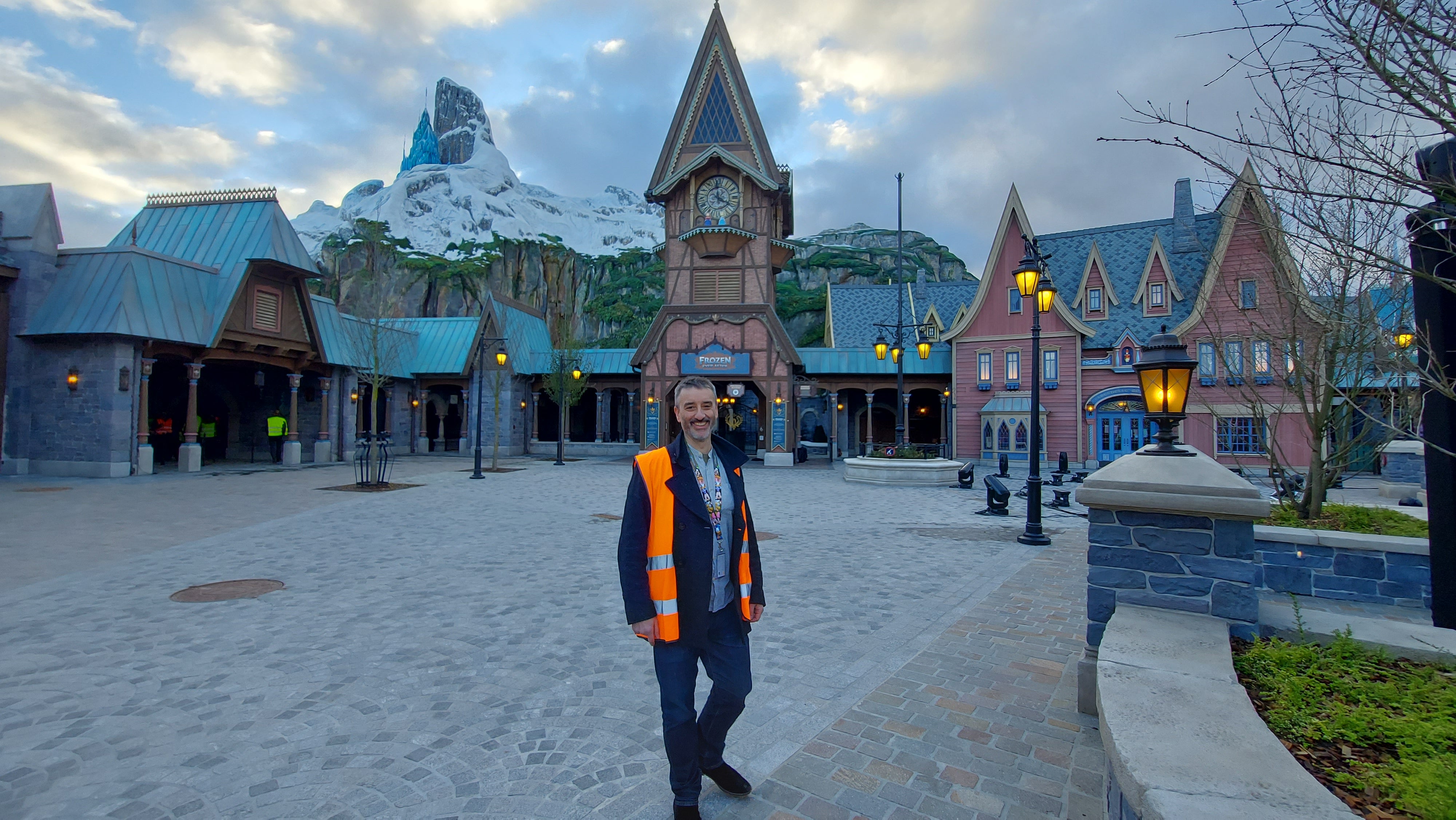 The Independent's US Travel Editor Ted Thornhill at the brand new World of Frozen, which will be opening on March 29, 2026, within Disney Adventure World