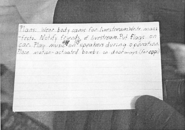 Temple scrawled an alleged plot to livestream a terror attack, which the FBI says it discovered in his bedroom