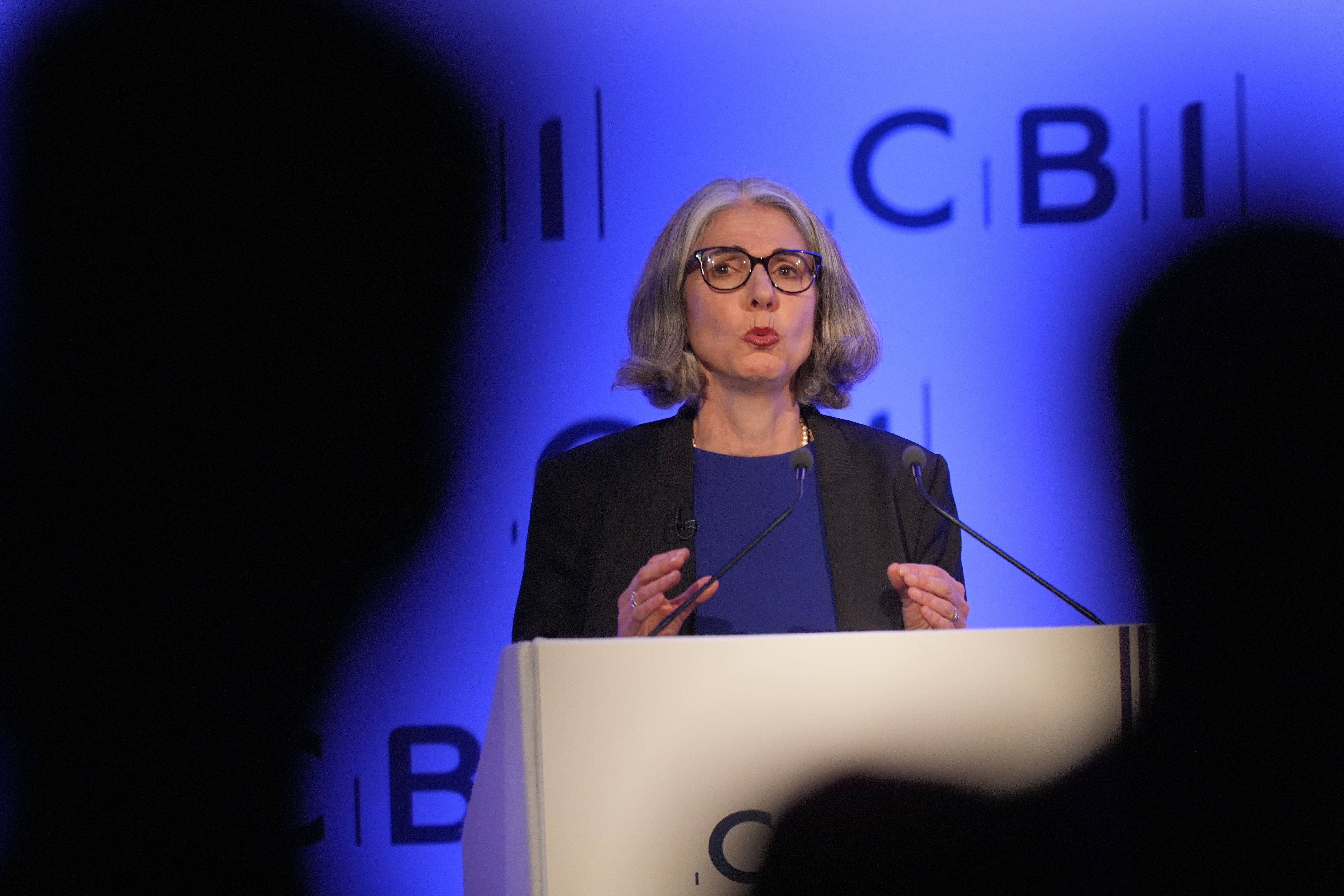 CBI boss Rain Newton-Smith delivers a speech in central London criticising the government’s approach to business