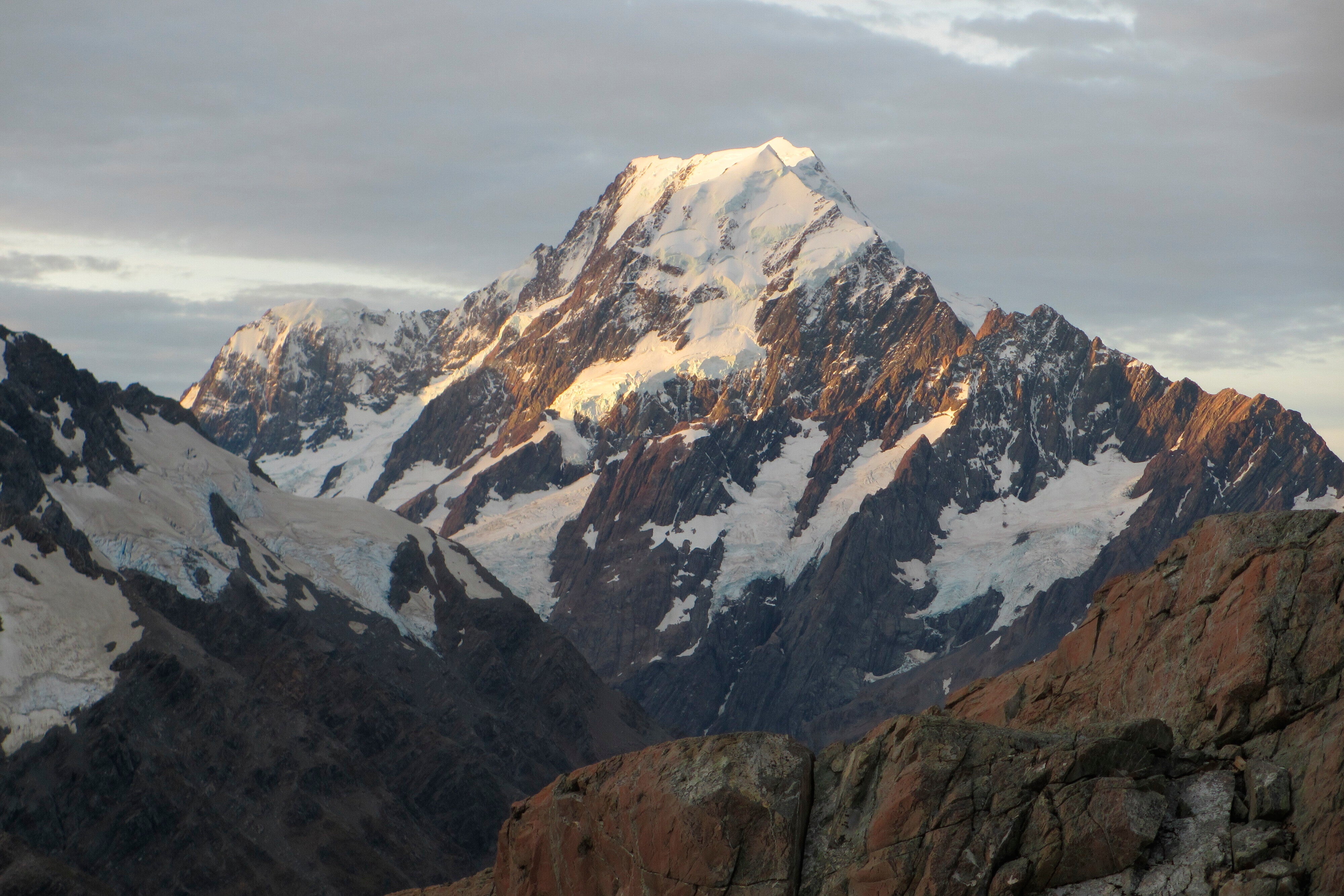 FILE - Aoraki, also known as Mount Cook, New Zealand's highest mountain, is shown at sunset, March 30, 2014, in Twizel, New Zealand