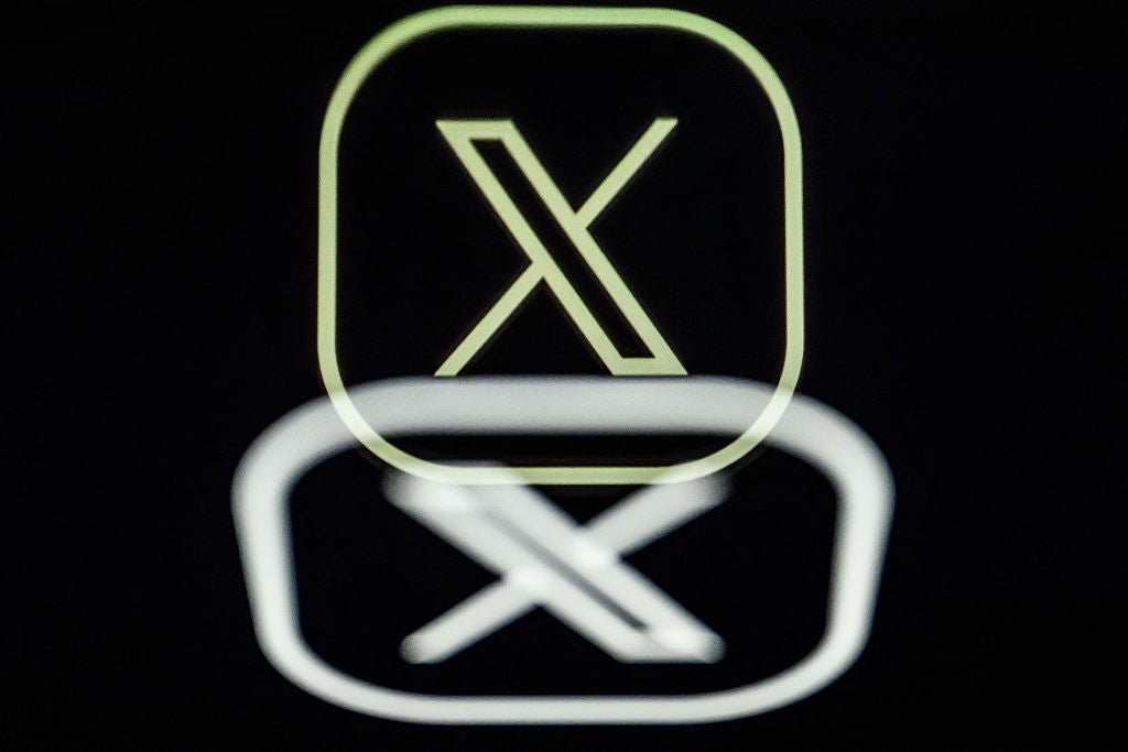 <p>The X logo pictured in Nantes, France, on 7 March, 2024</p>
