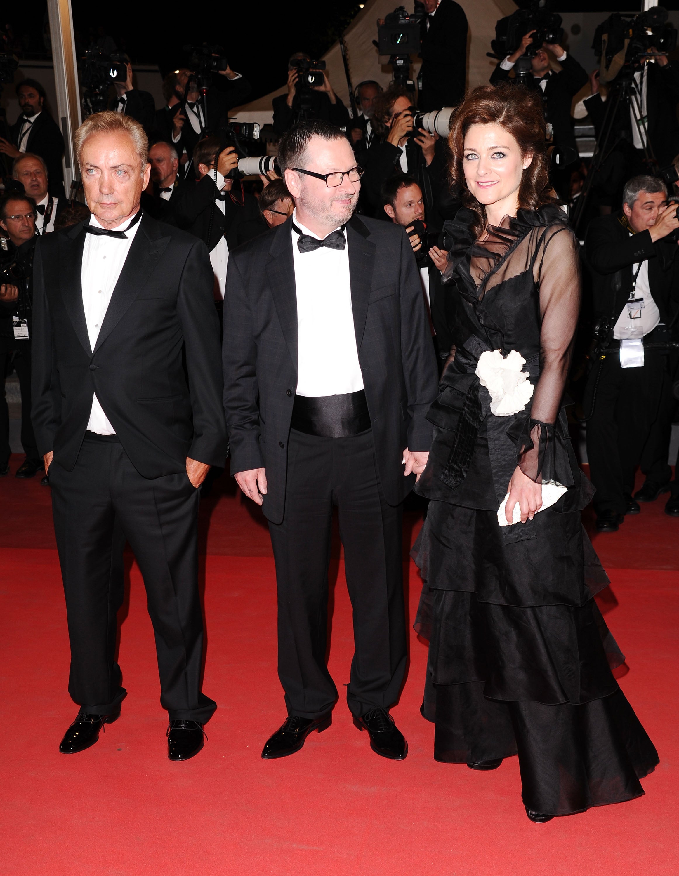 Actor Udo Kier with director Lars Von Trier at ‘Melancholia’ premiere during the 64th Annual Cannes Film Festival