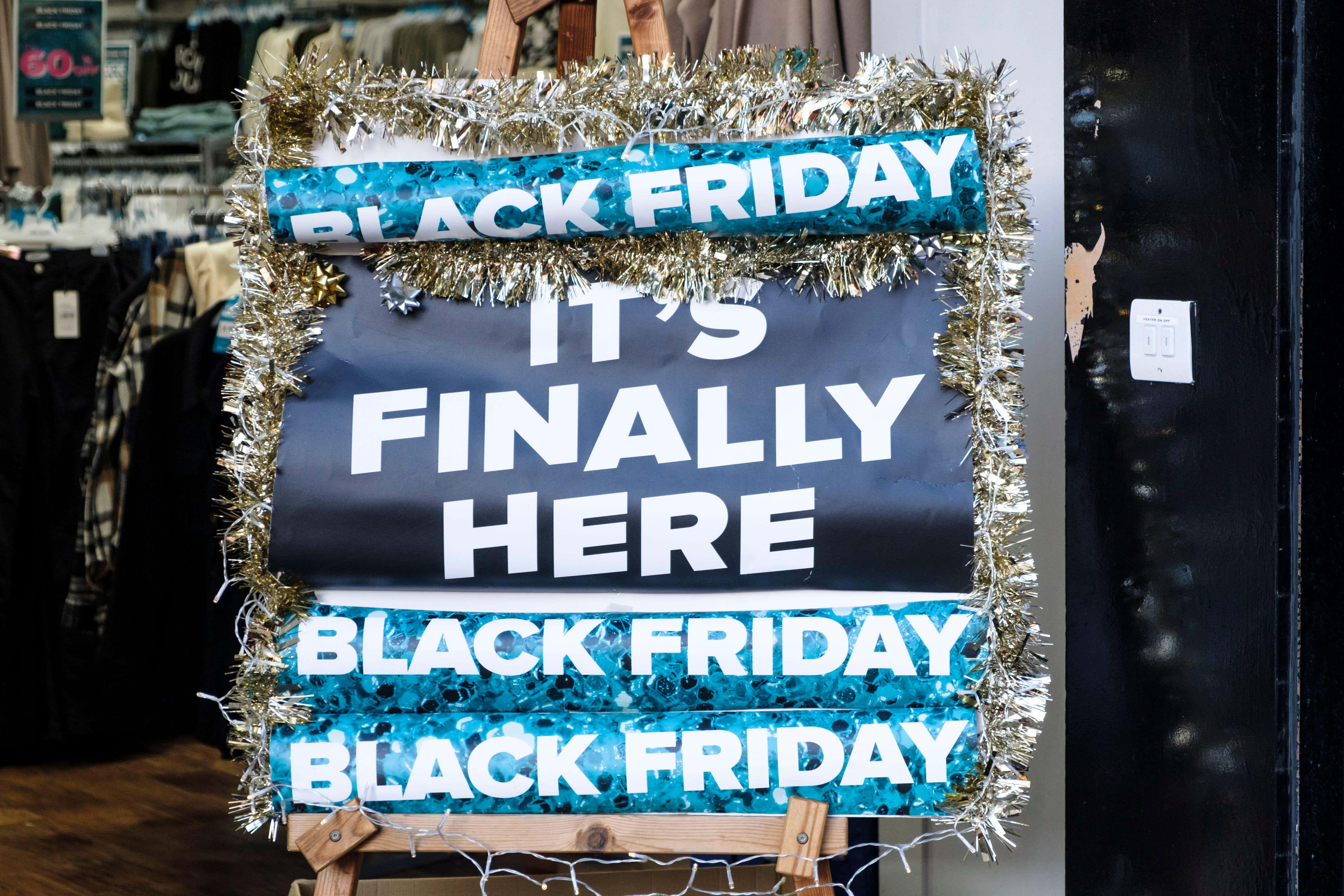 A sign for Black Friday in Broadmead Bristol. (Alamy/PA)