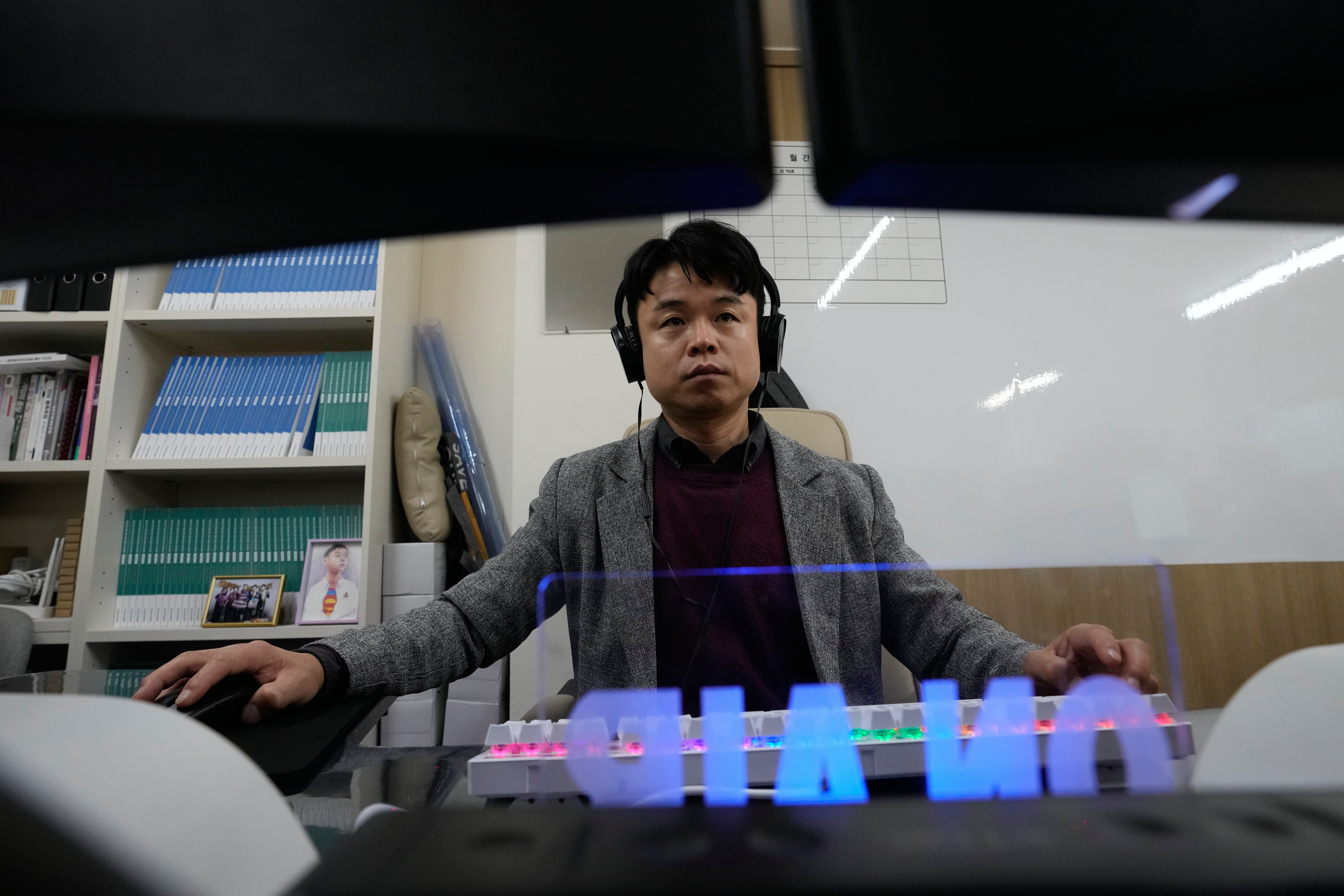 <p>Paek Yosep, who works at Korea Internet Studio, works at his office in Seoul </p>