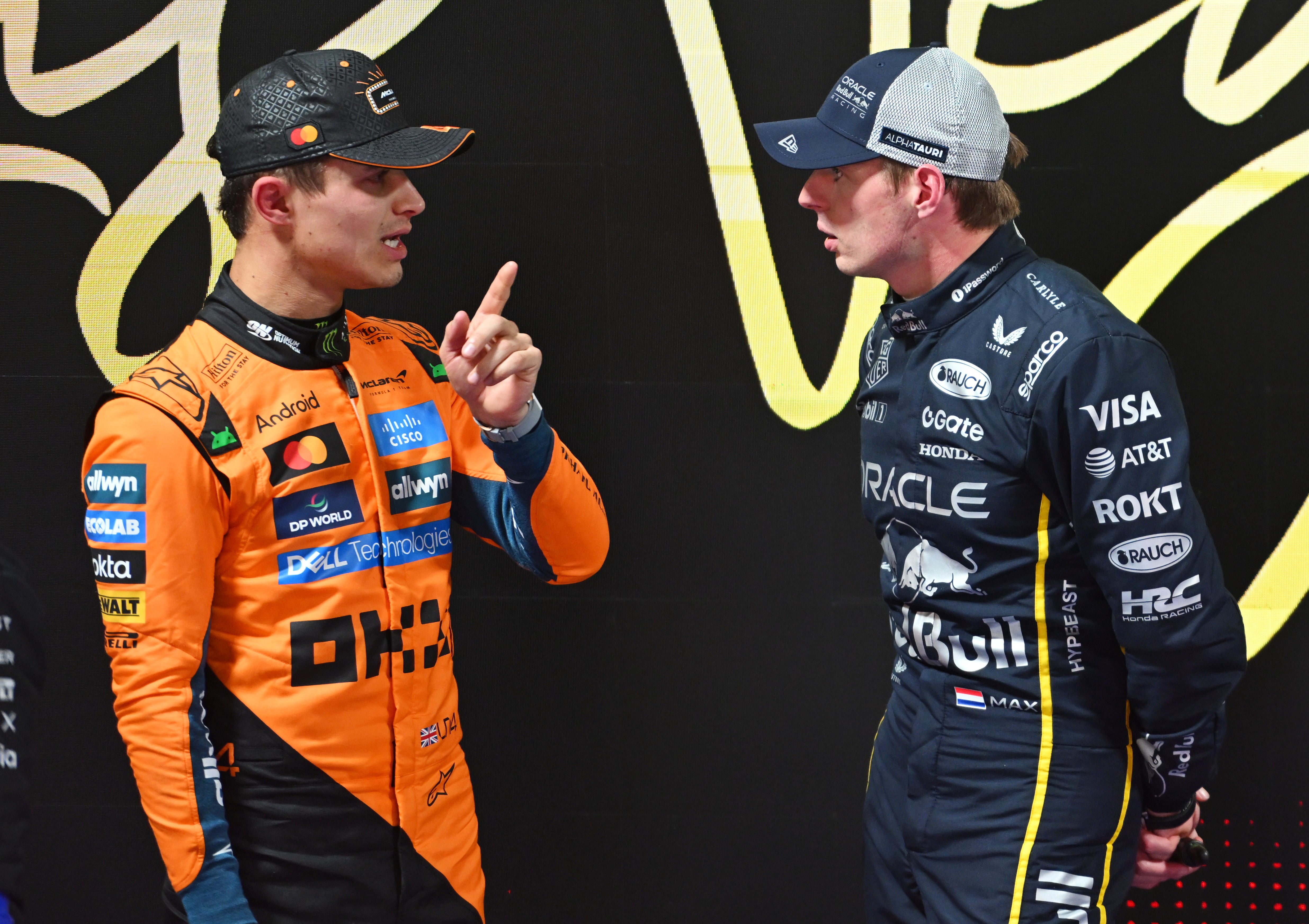 Lando Norris leads Max Verstappen by 24 points with two rounds left