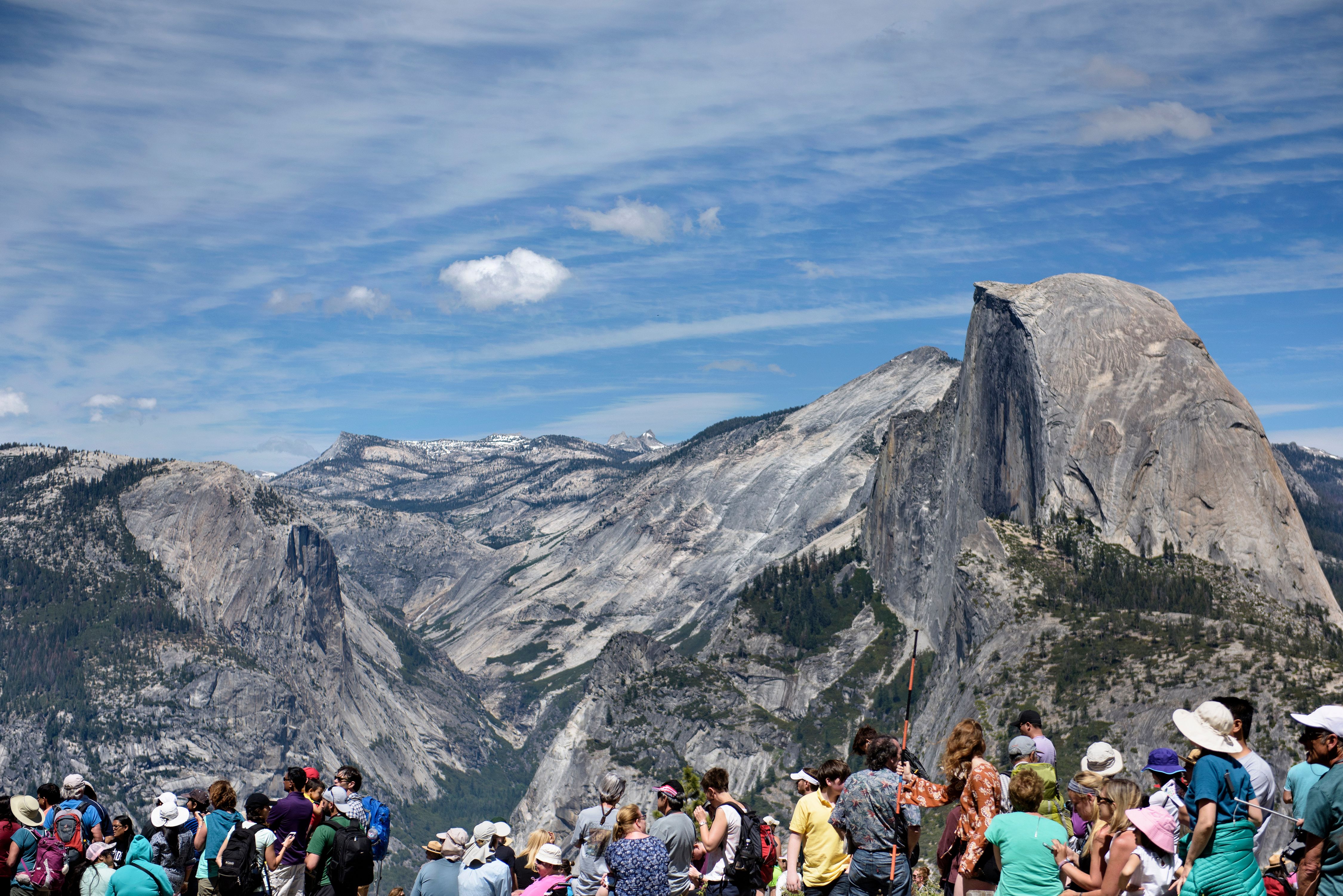 Park officials have continued to urge visitors to be cautious of their surroundings because of the crack and potential for rockfall