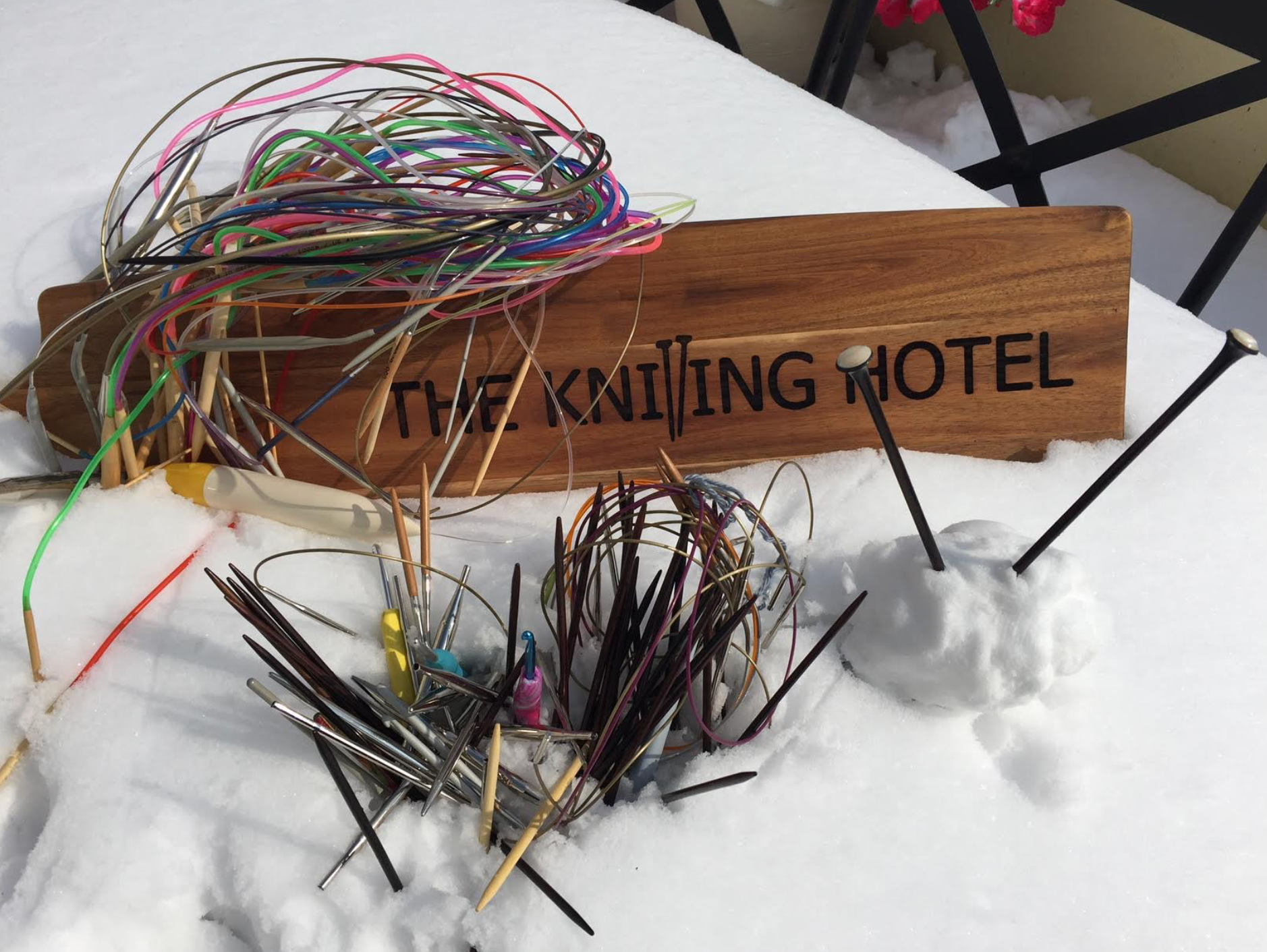 Belinda Harris-Reid opened the knitting hotel in 2018
