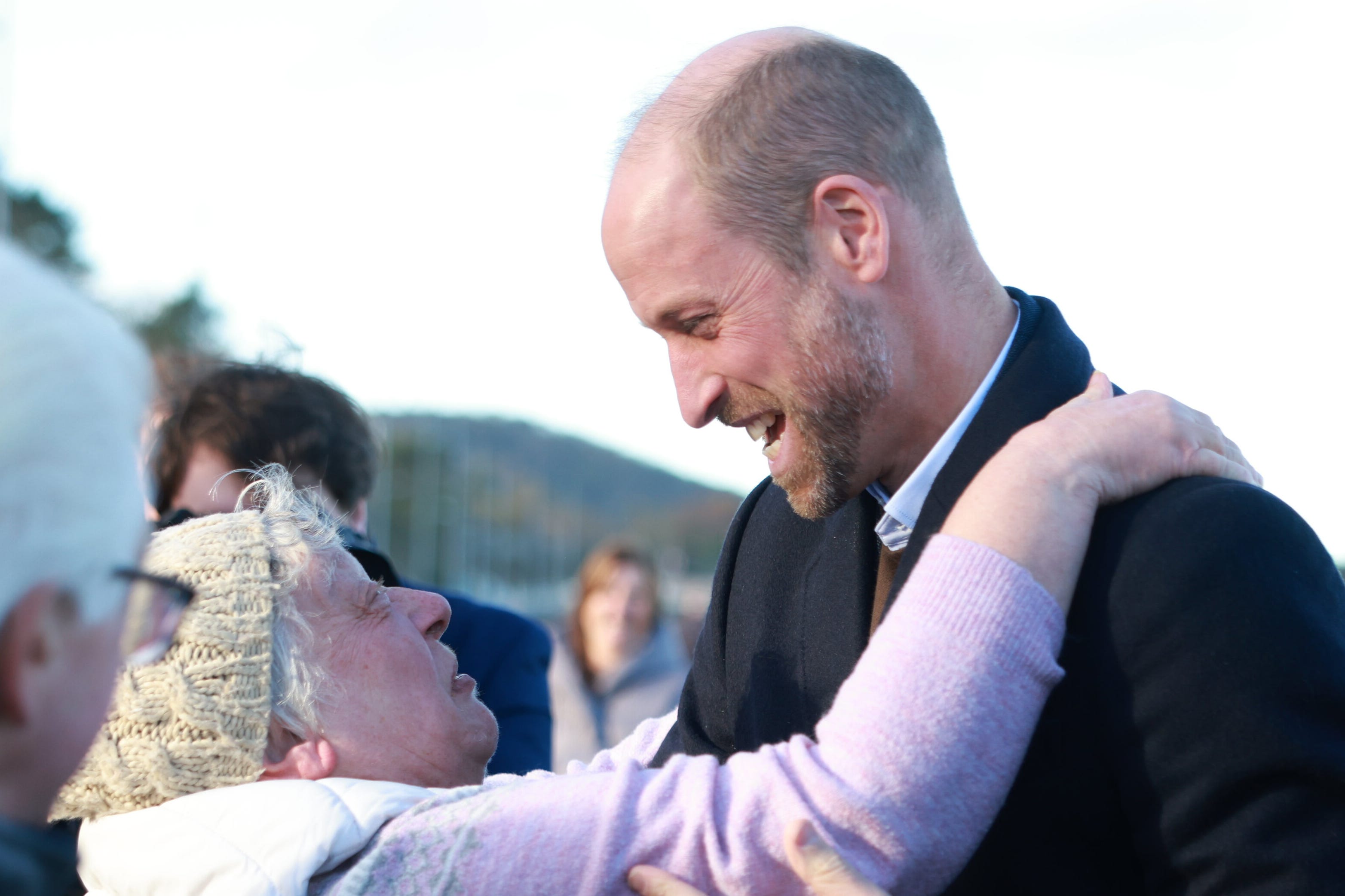 William met the public at Colwyn Bay beach in North Wales