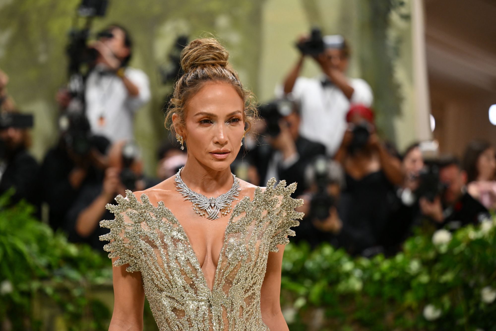 <p>Jennifer Lopez at the 2024 Met Gala </p>