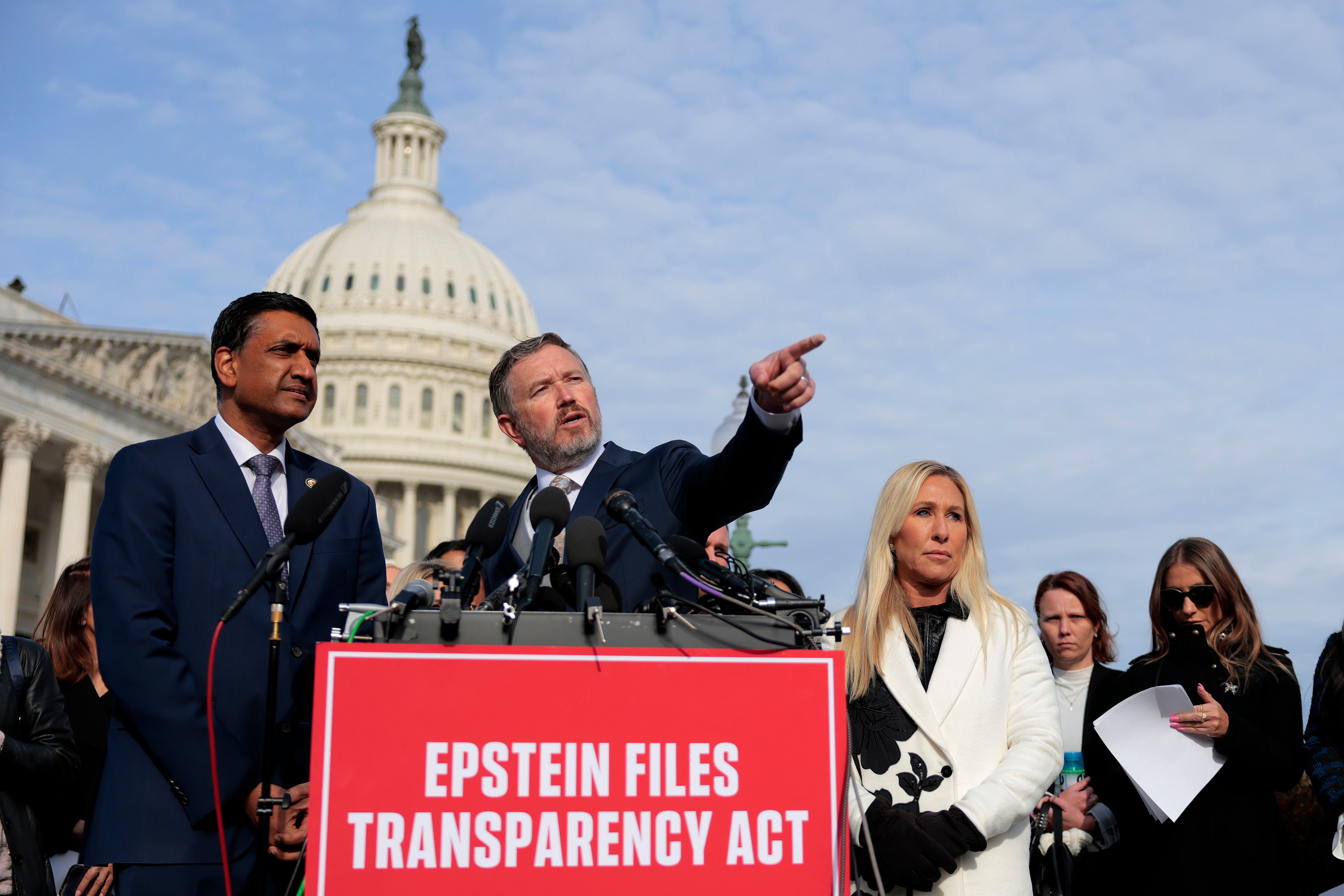 Trump said Greene's relationship with Representative Thomas Massie, who also pushed for the release of the Epstein files, 'did not help her'