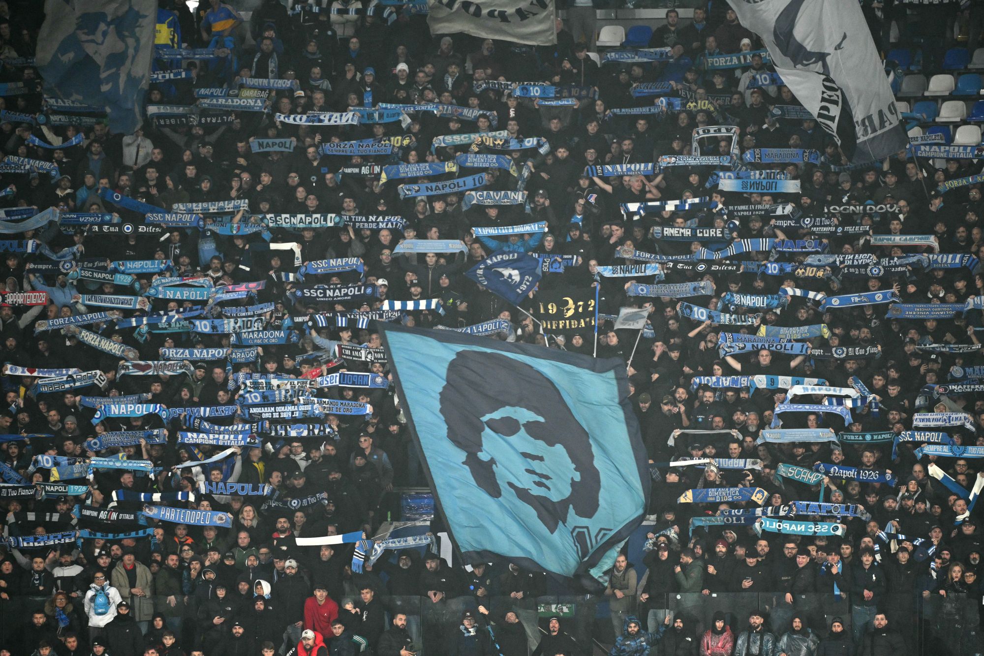 Napoli paid tribute to Diego Maradona on the anniversary of his death