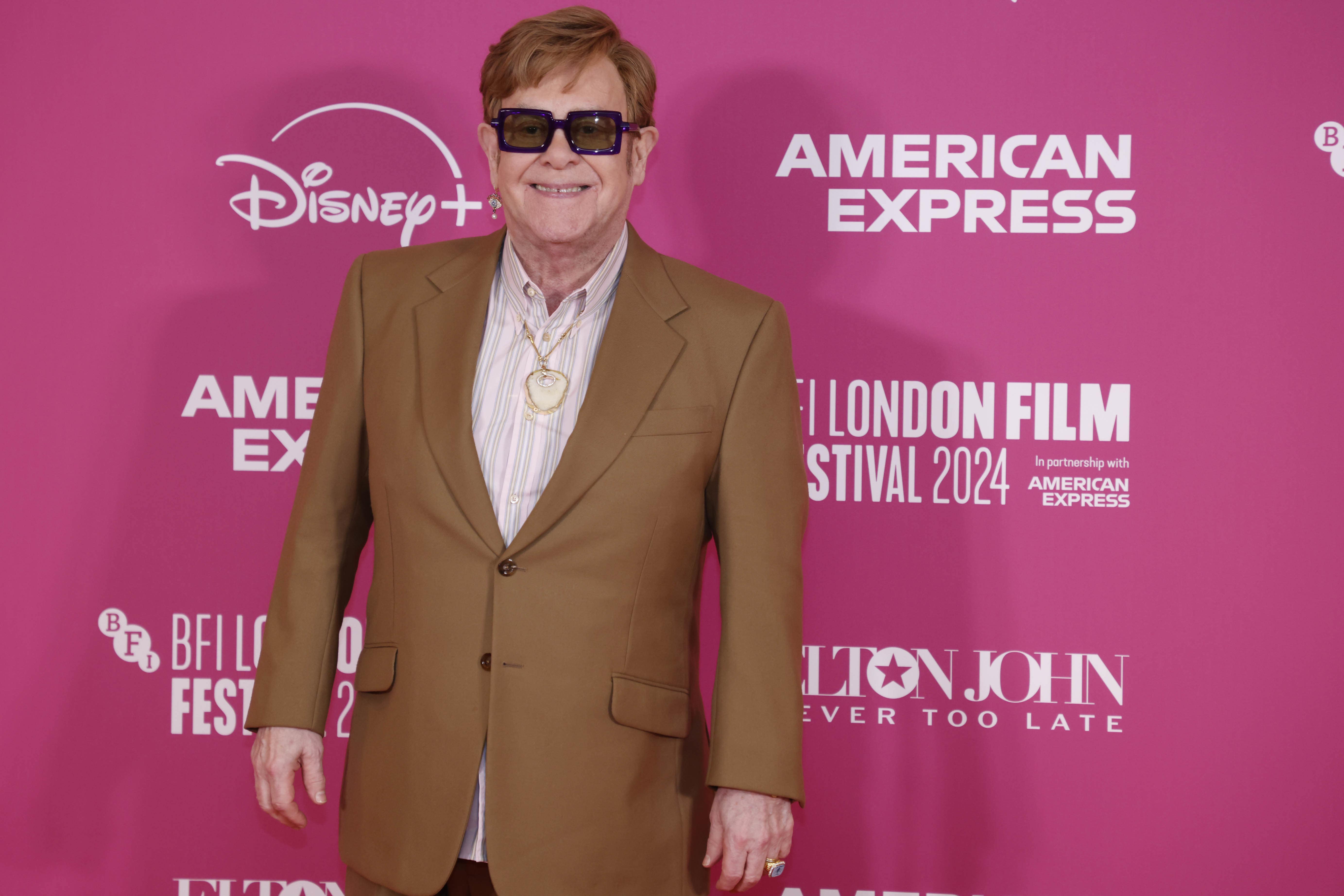 Sir Elton John has talked about his sight loss