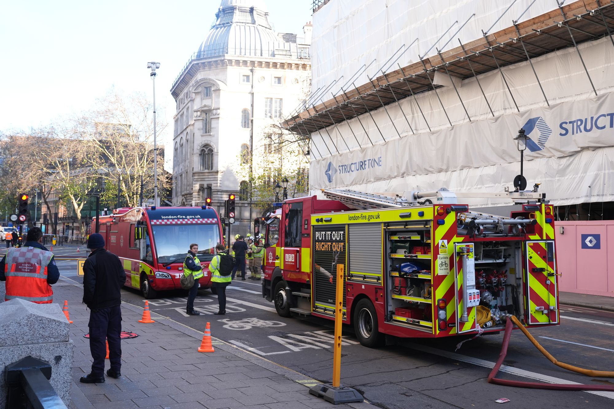 LFB sent crews from Soho, Euston, Shoreditch, Islington, Lambeth and surrounding fire stations to the scene