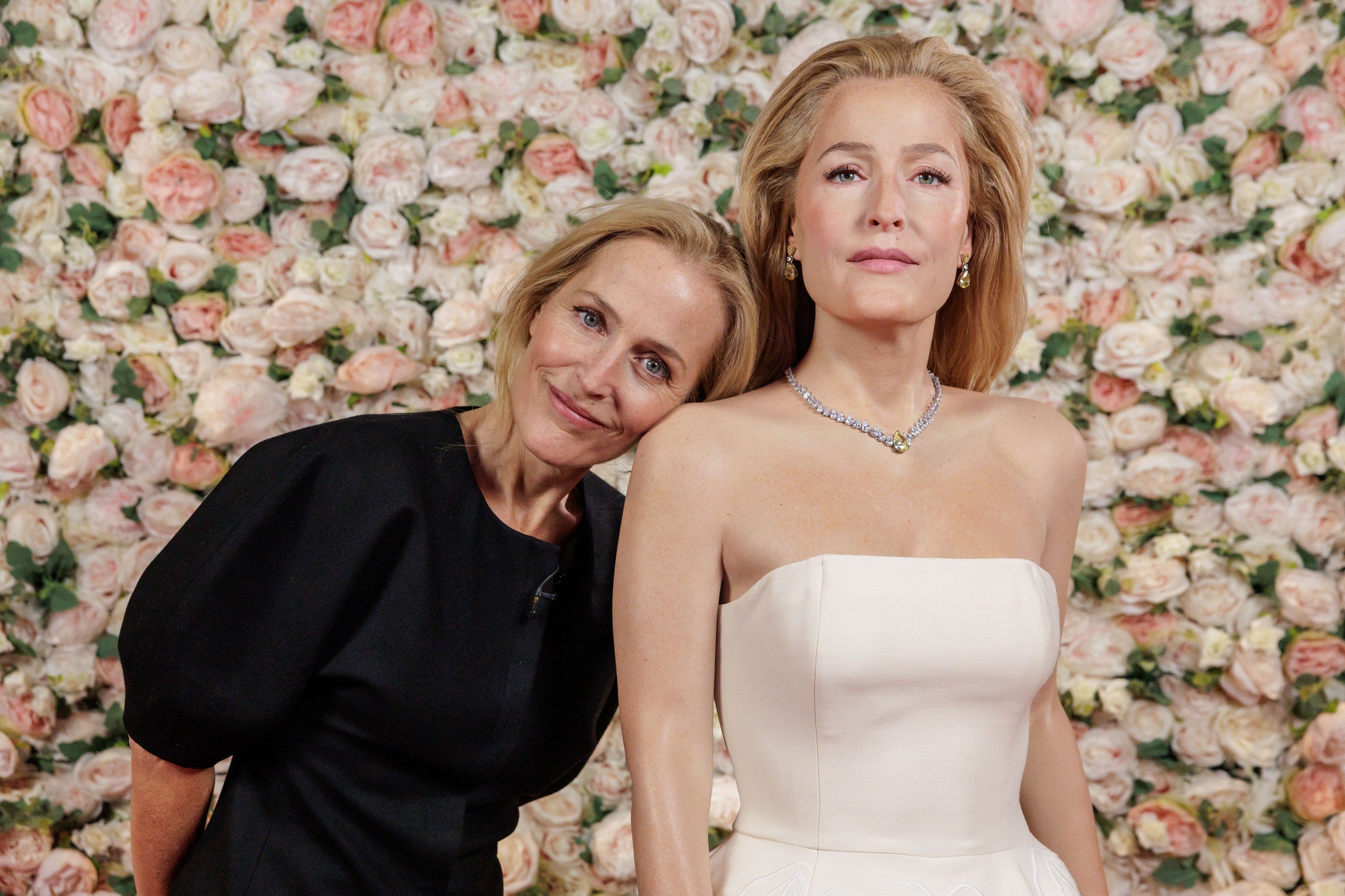 Gillian Anderson with her waxwork