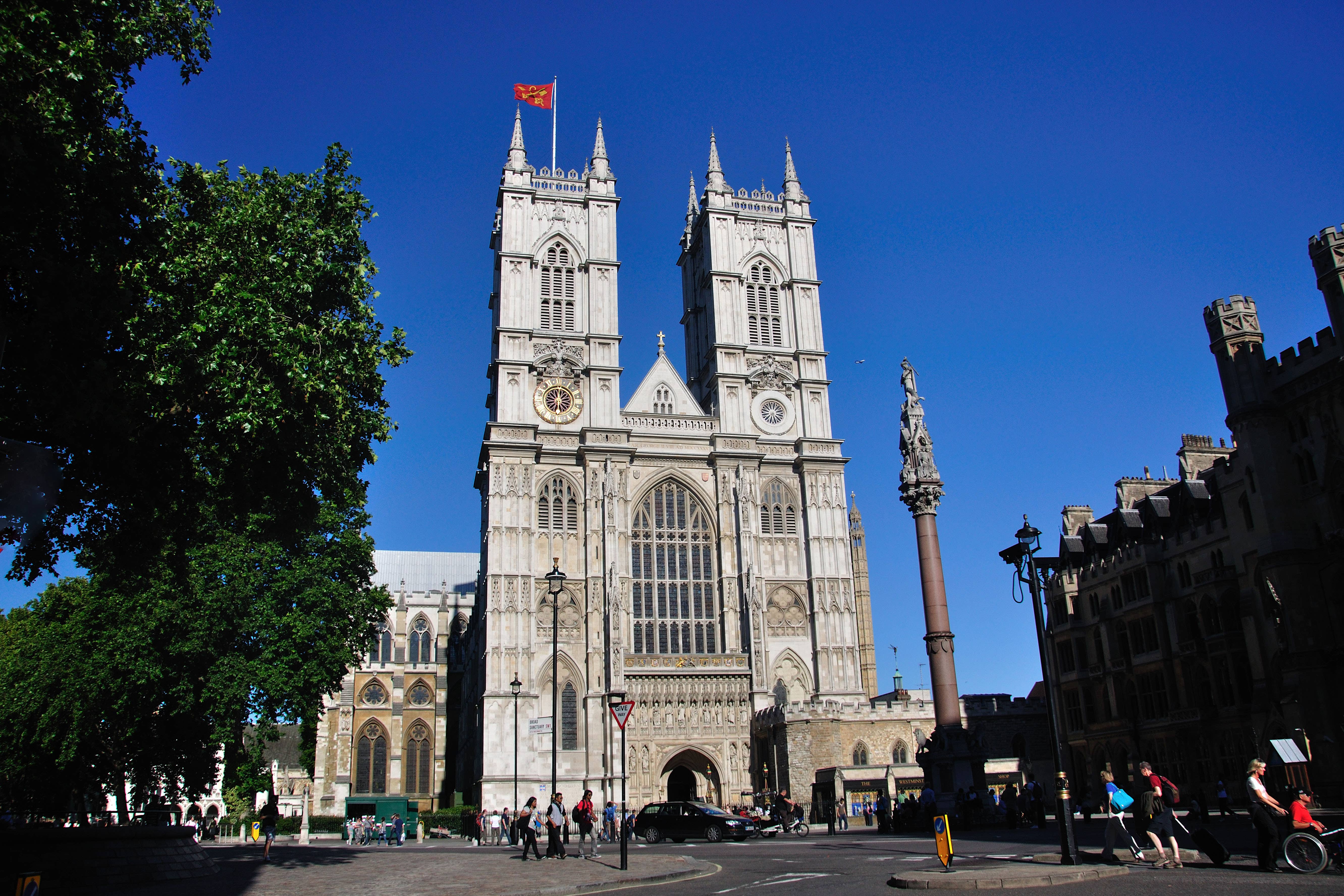 A range of flags are flown at Westminster Abbey, including those of Commonwealth countries (Alamy/PA)