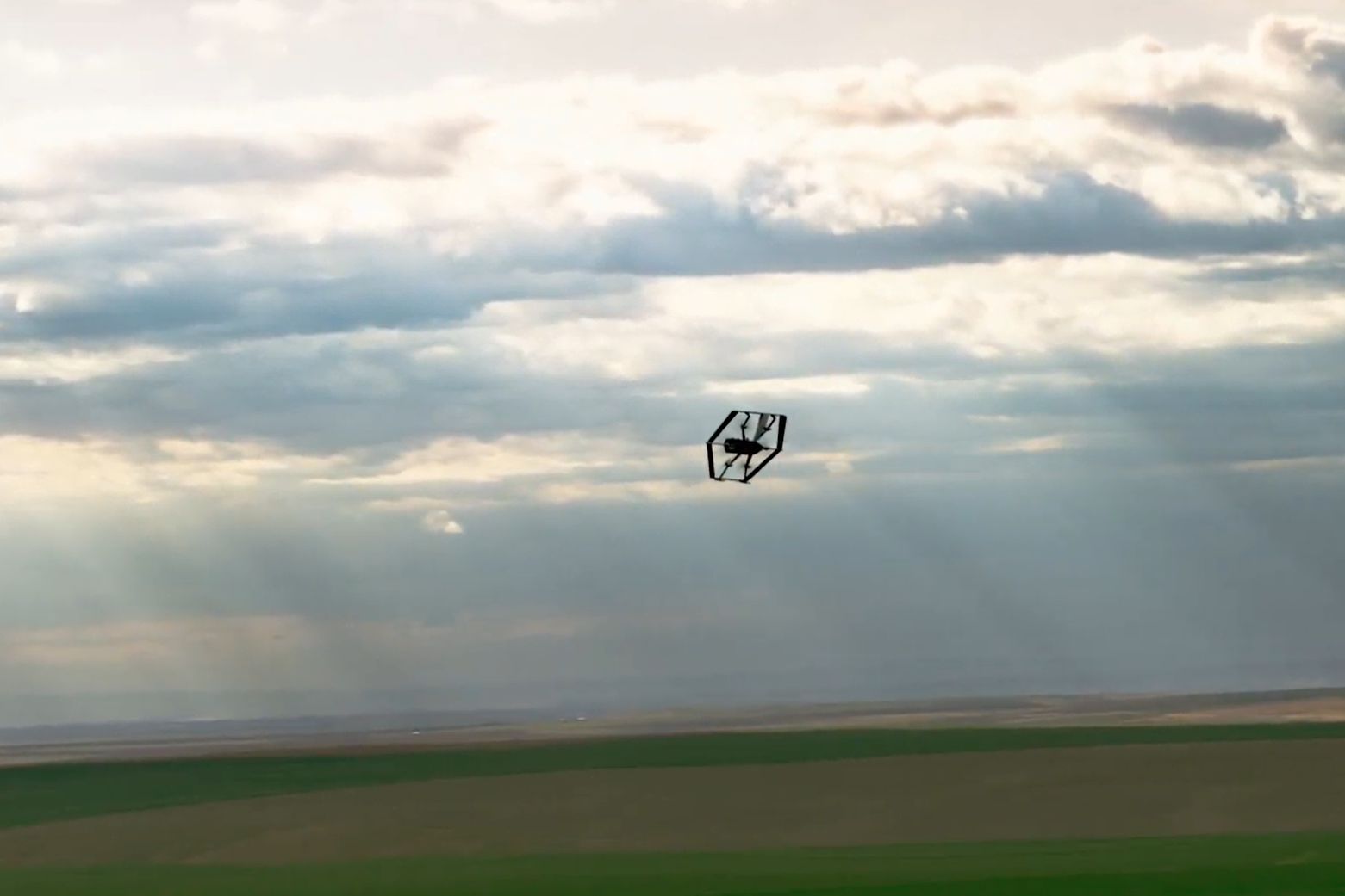 <p>An Amazon Prime Air delivery drone pictured during a flight test in March 2019</p>