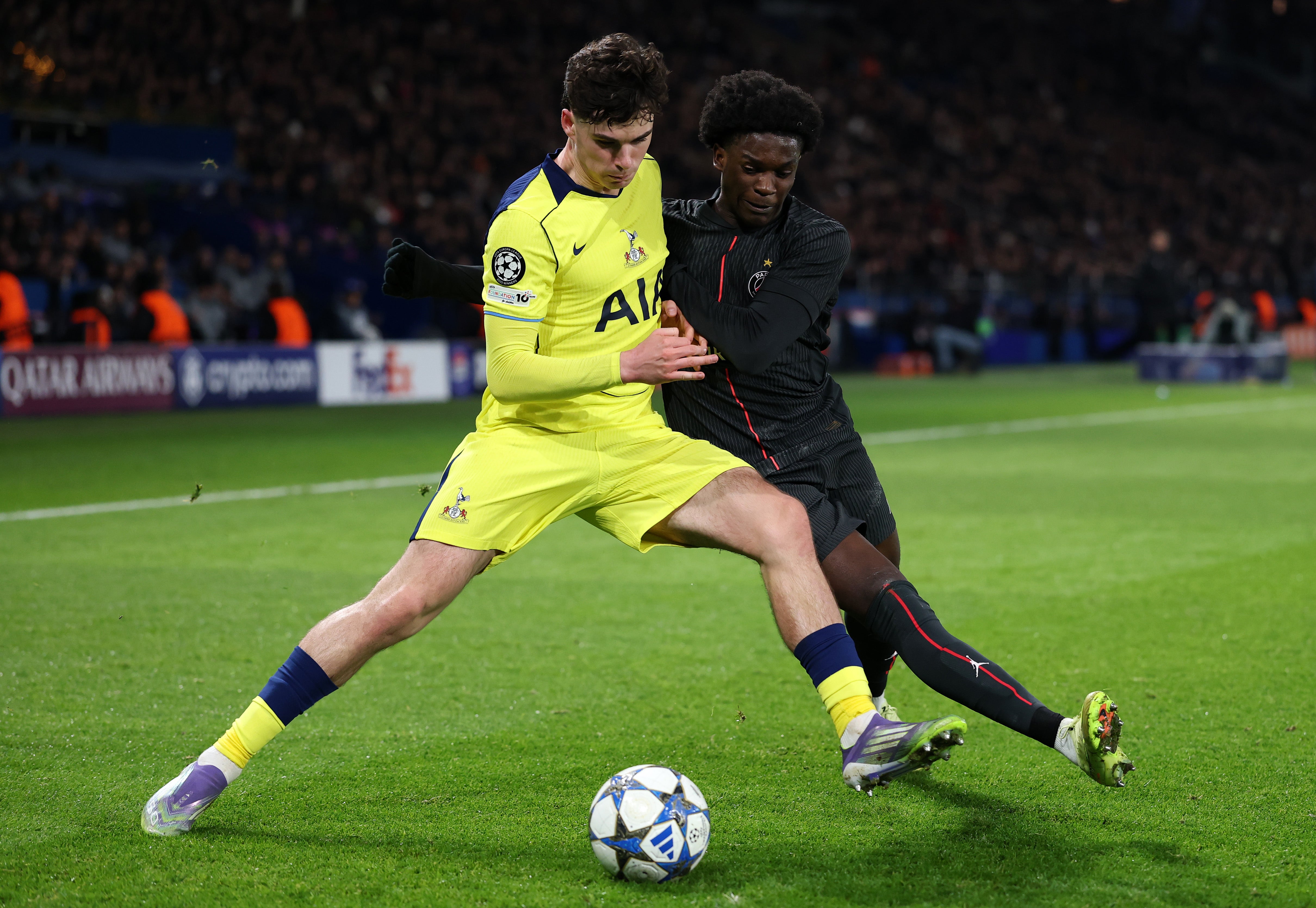 Archie Gray (pictured) joined forces with Lucas Bergvall to take the attack to the European champions