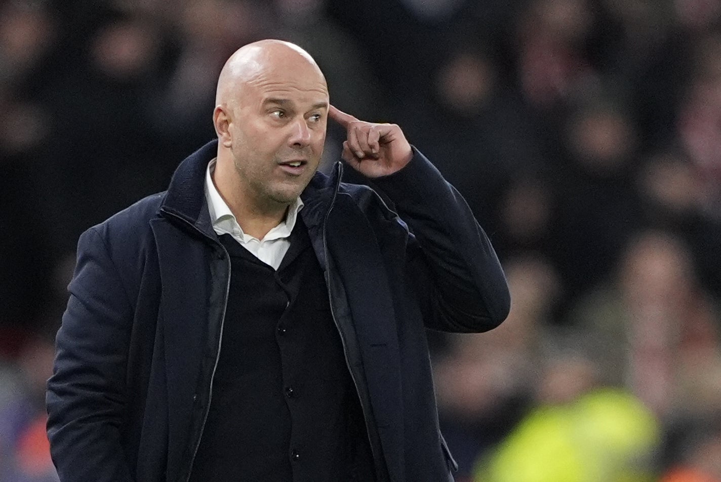 Arne Slot is considering making changes to his team to halt their alarming slump in form (Peter Byrne/PA)