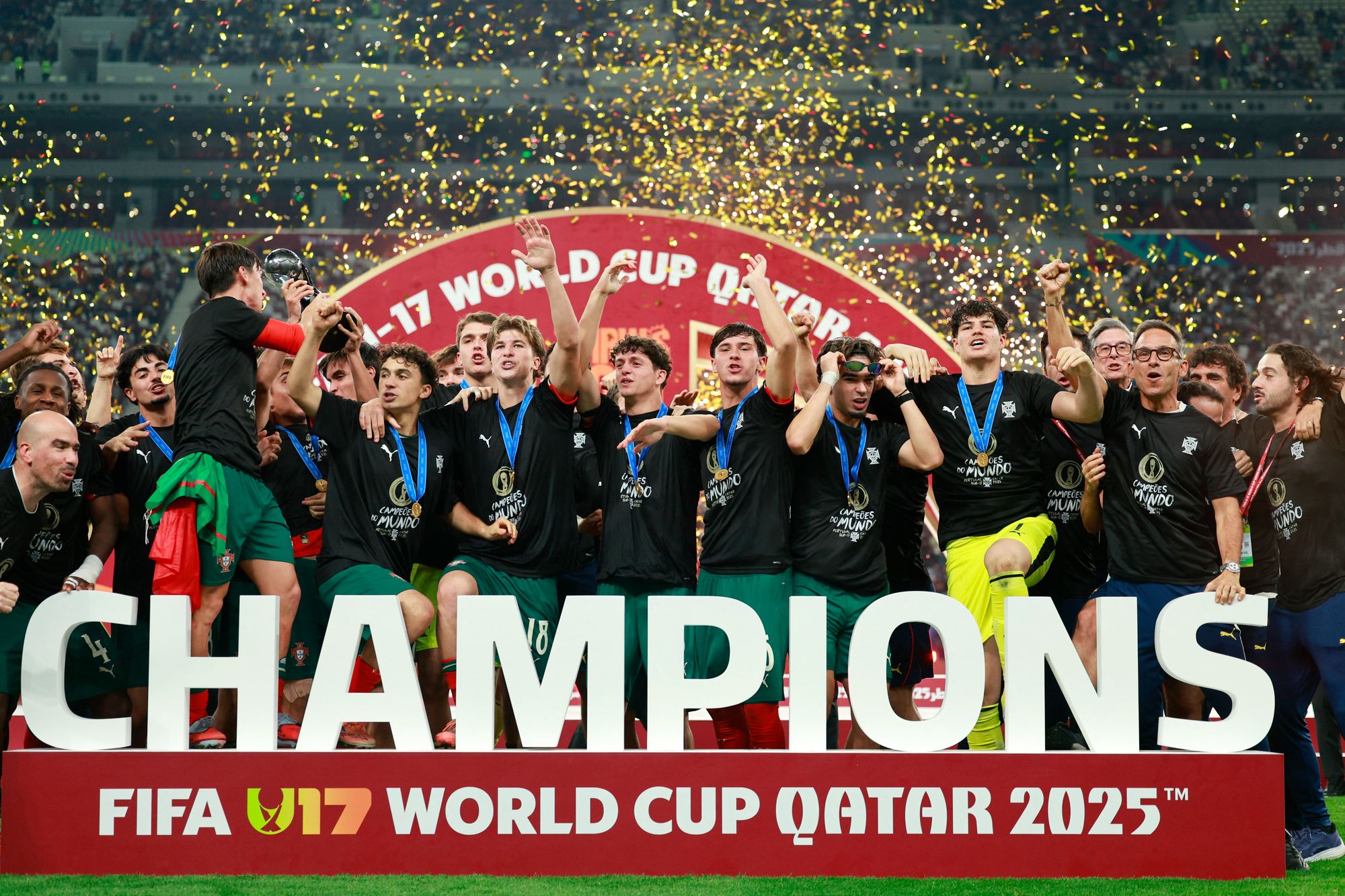 Portugal beat Austria to be crowned winners of the U17 World Cup