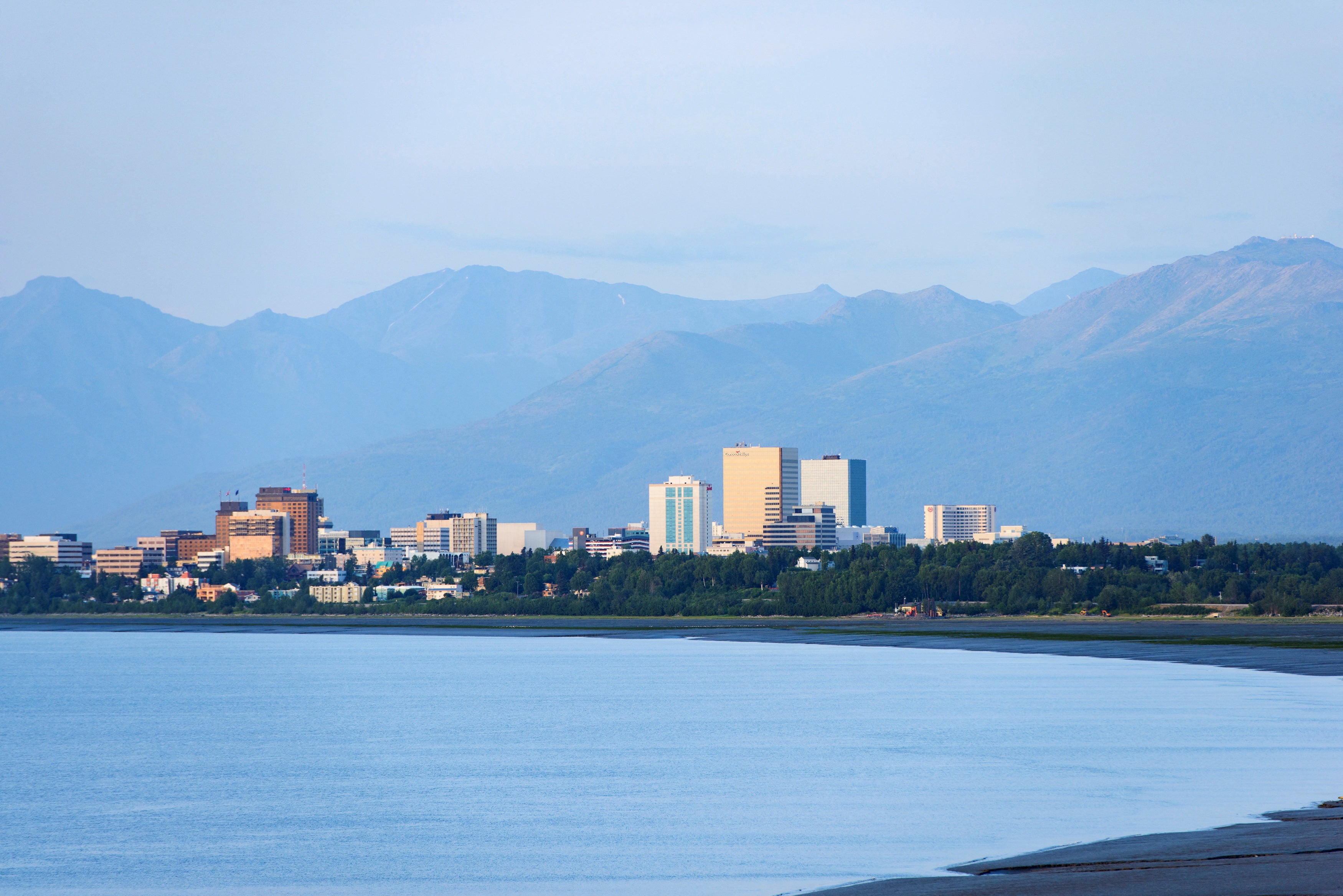Downtown Anchorage, Alaska. The earthquake struck about 37 miles outside Anchorage on Thursday morning