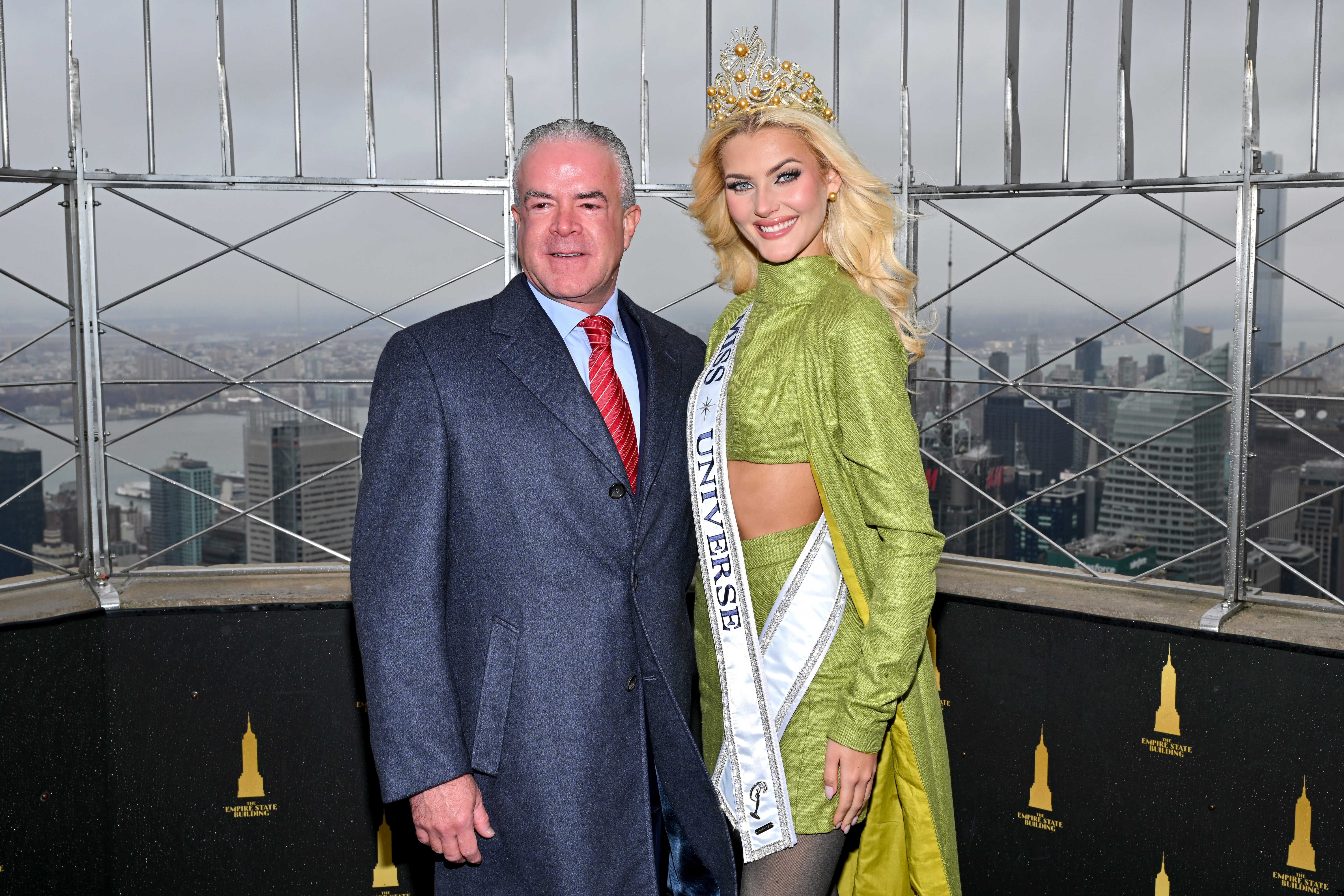 Raul Rocha Cantú with 2024 Miss Universe Victoria Kjaer Theilvig