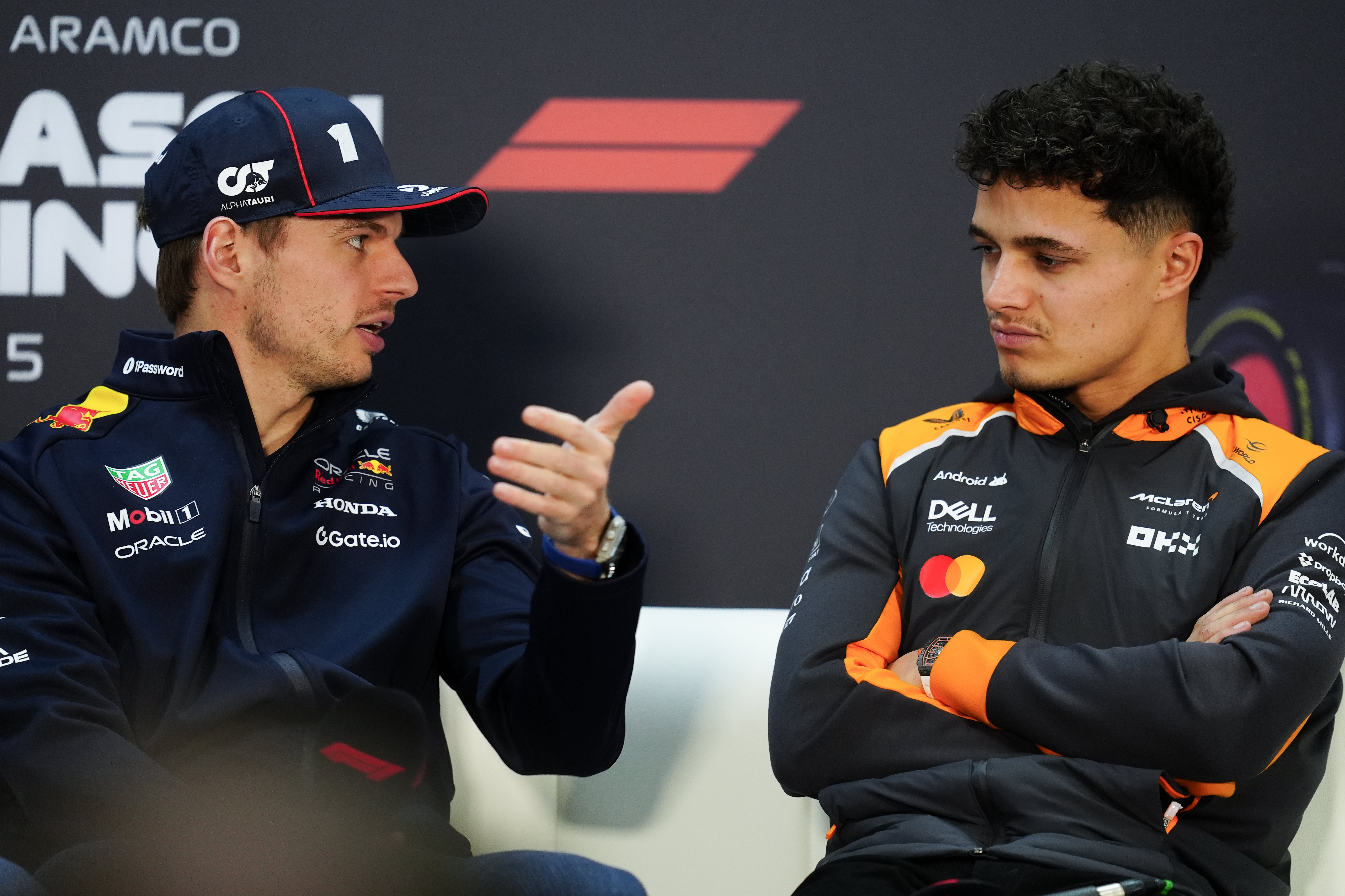 Verstappen said he would already have won the title in Norris’ car (David Davies/PA)