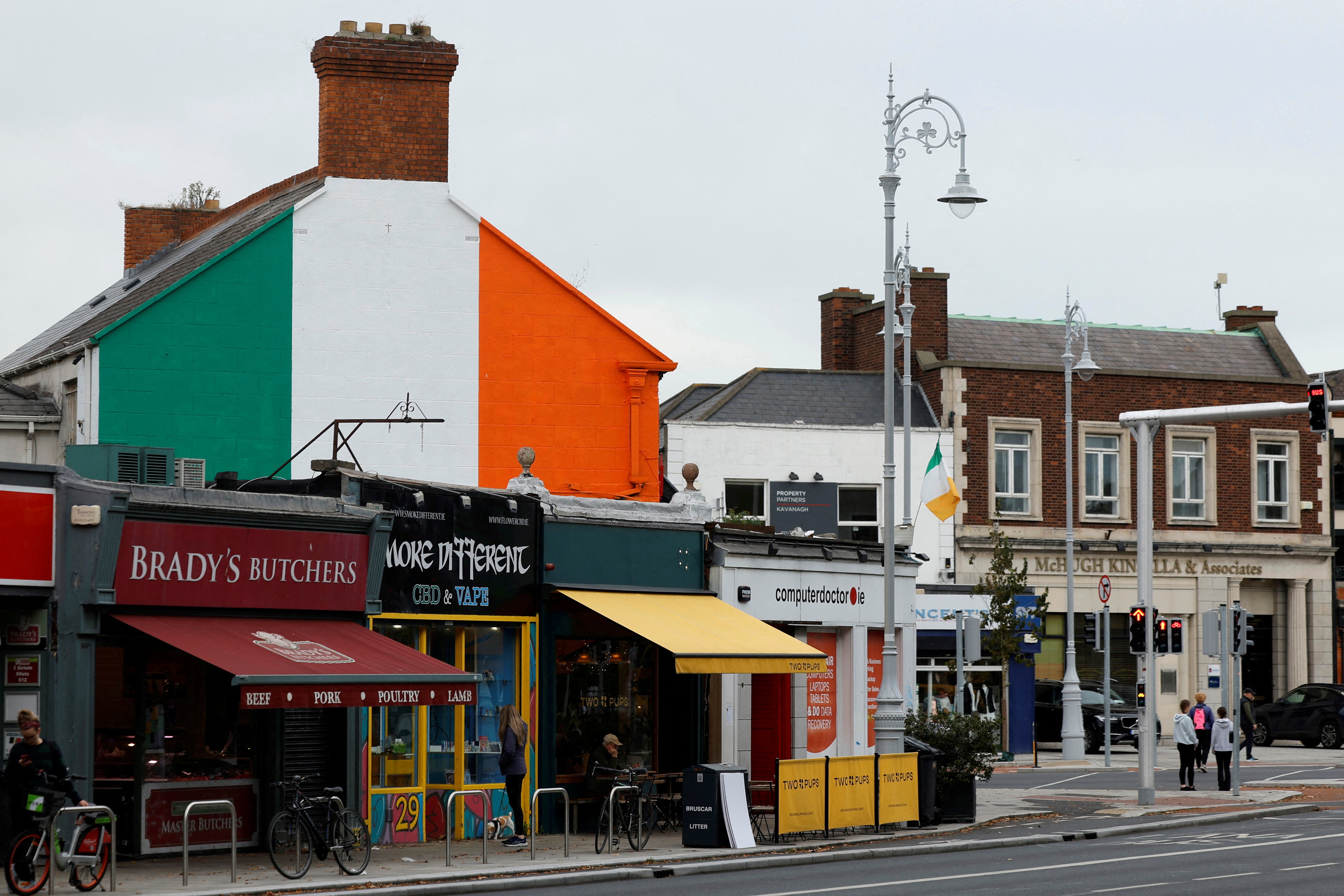 The use of the flags has sparked a fierce debate across Ireland