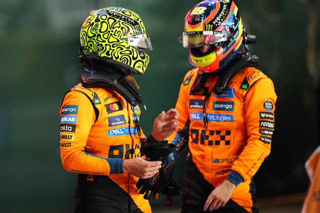 Lando Norris (left) was unhappy with his sprint qualifying performance (David Davies/PA)