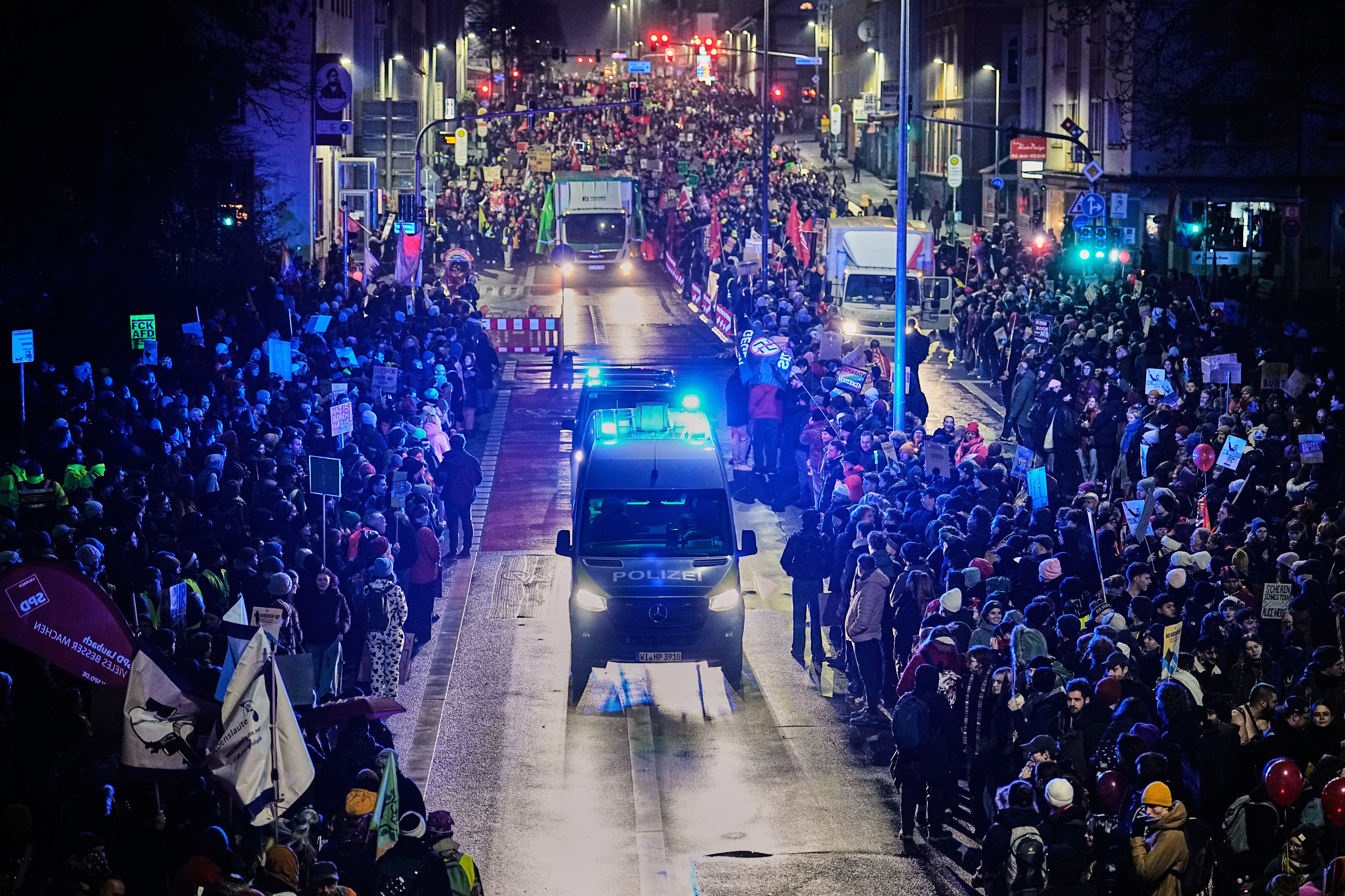 A demonstration against the planned re-founding of AfD’s youth wing in November