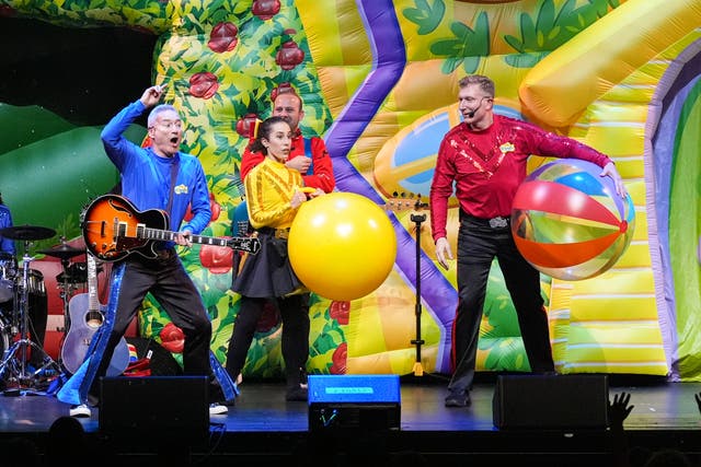 <p>The Wiggles on stage in June</p>