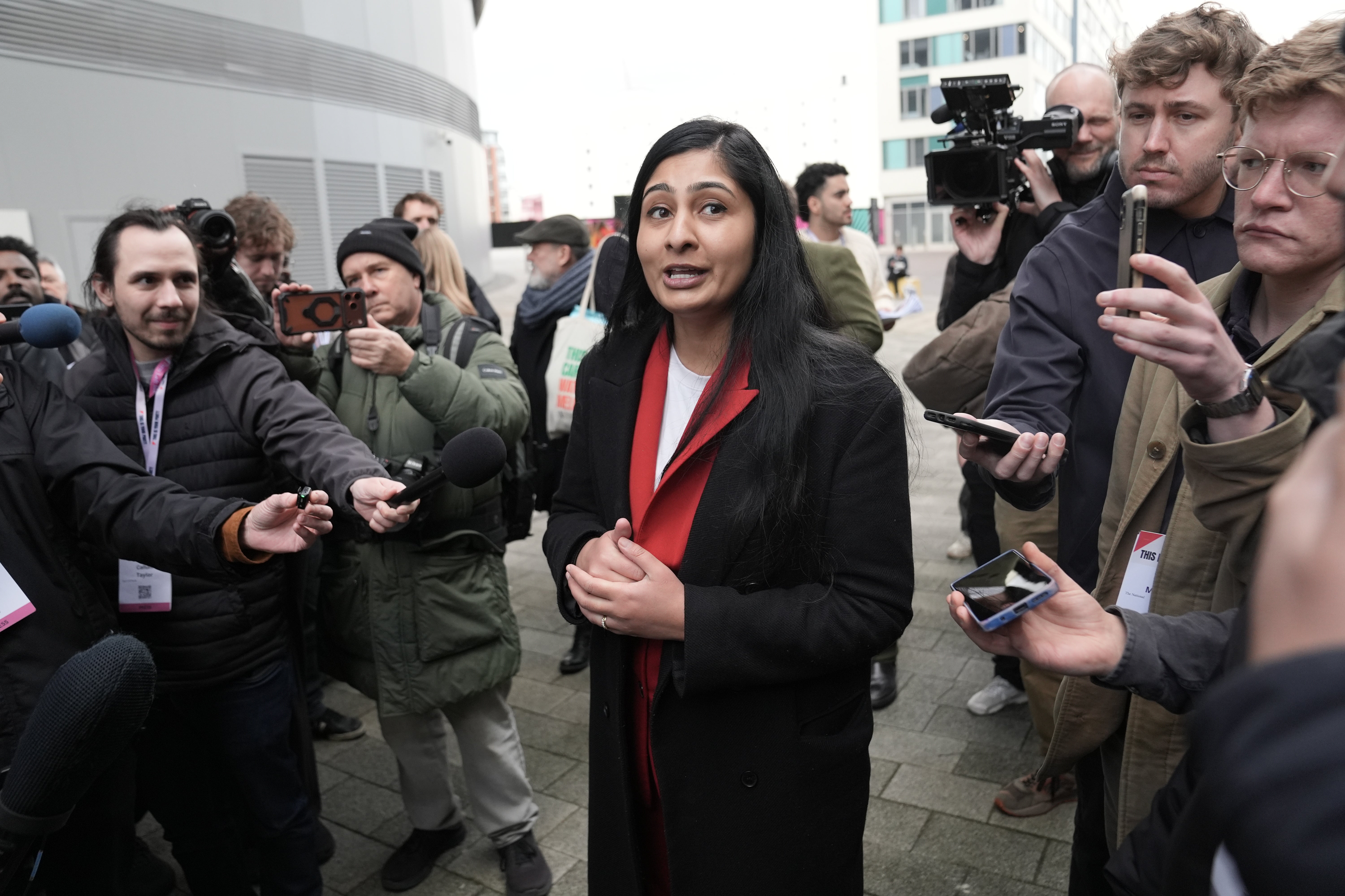 Zarah Sultana said she would not enter the conference venue on Saturday