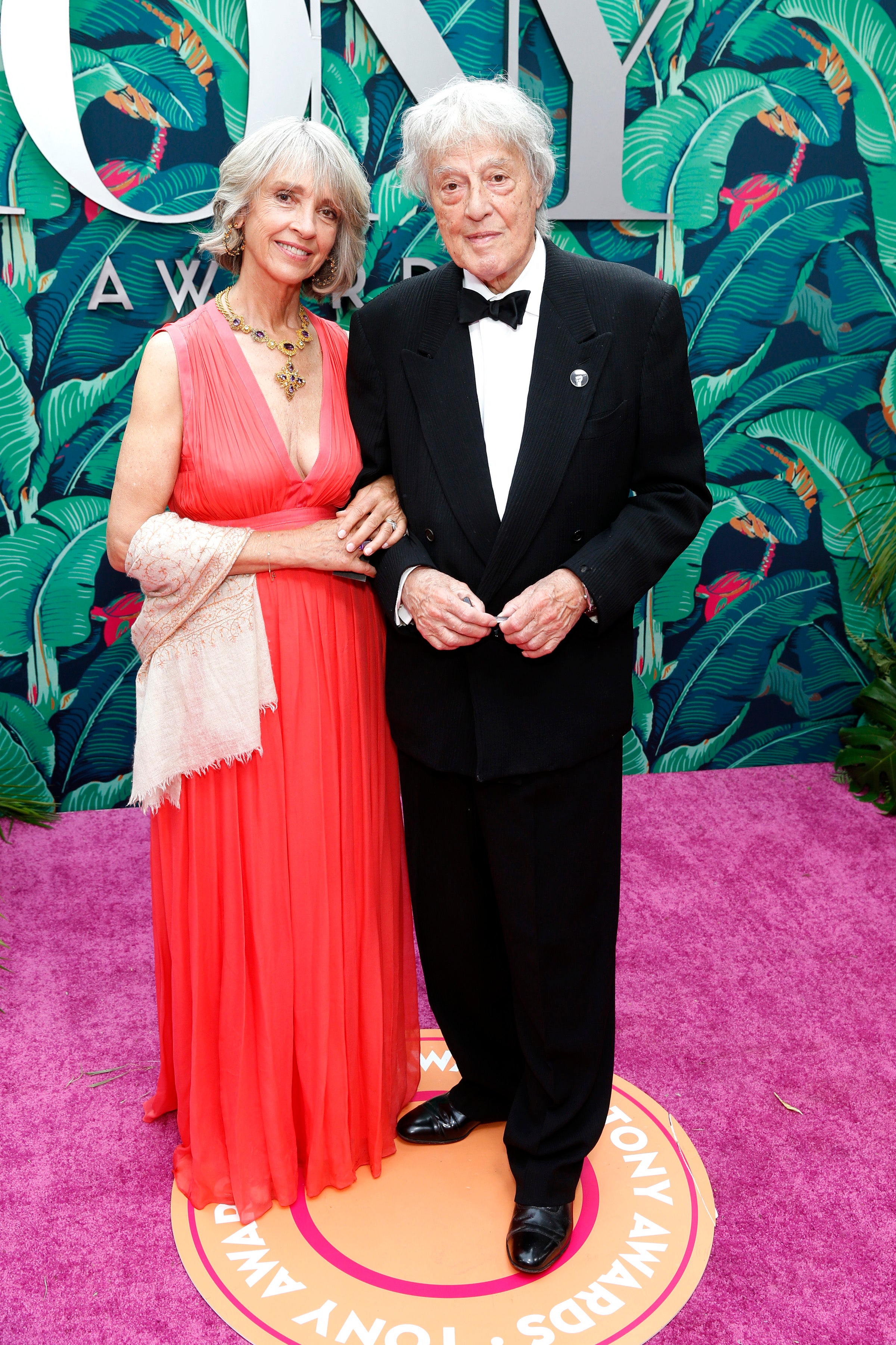 Sabrina Guinness and Tom Stoppard pictured at the 2023 Tony Awards in New York City