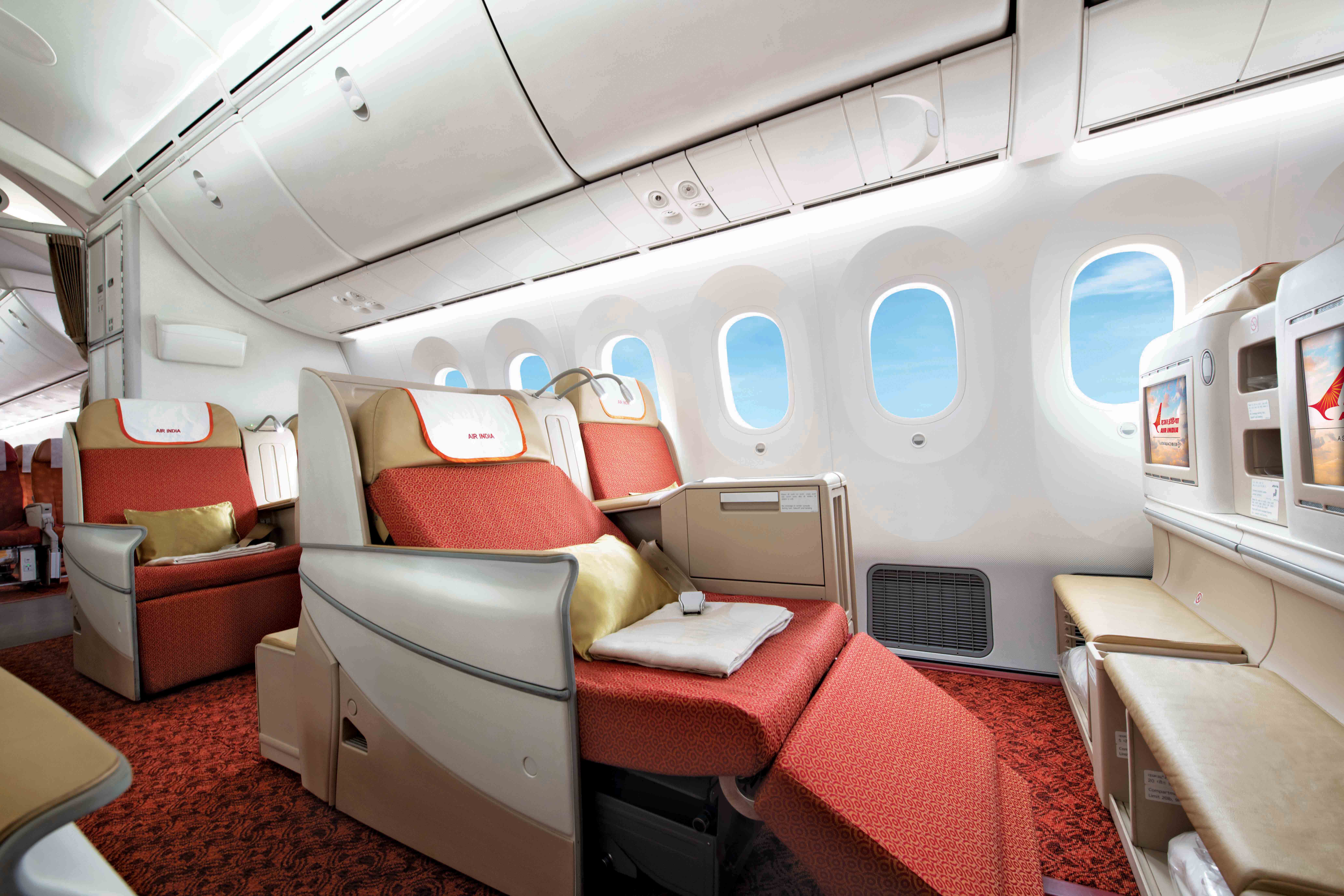 <p>Taste of luxury: business class seats on the airline’s B787-8</p>