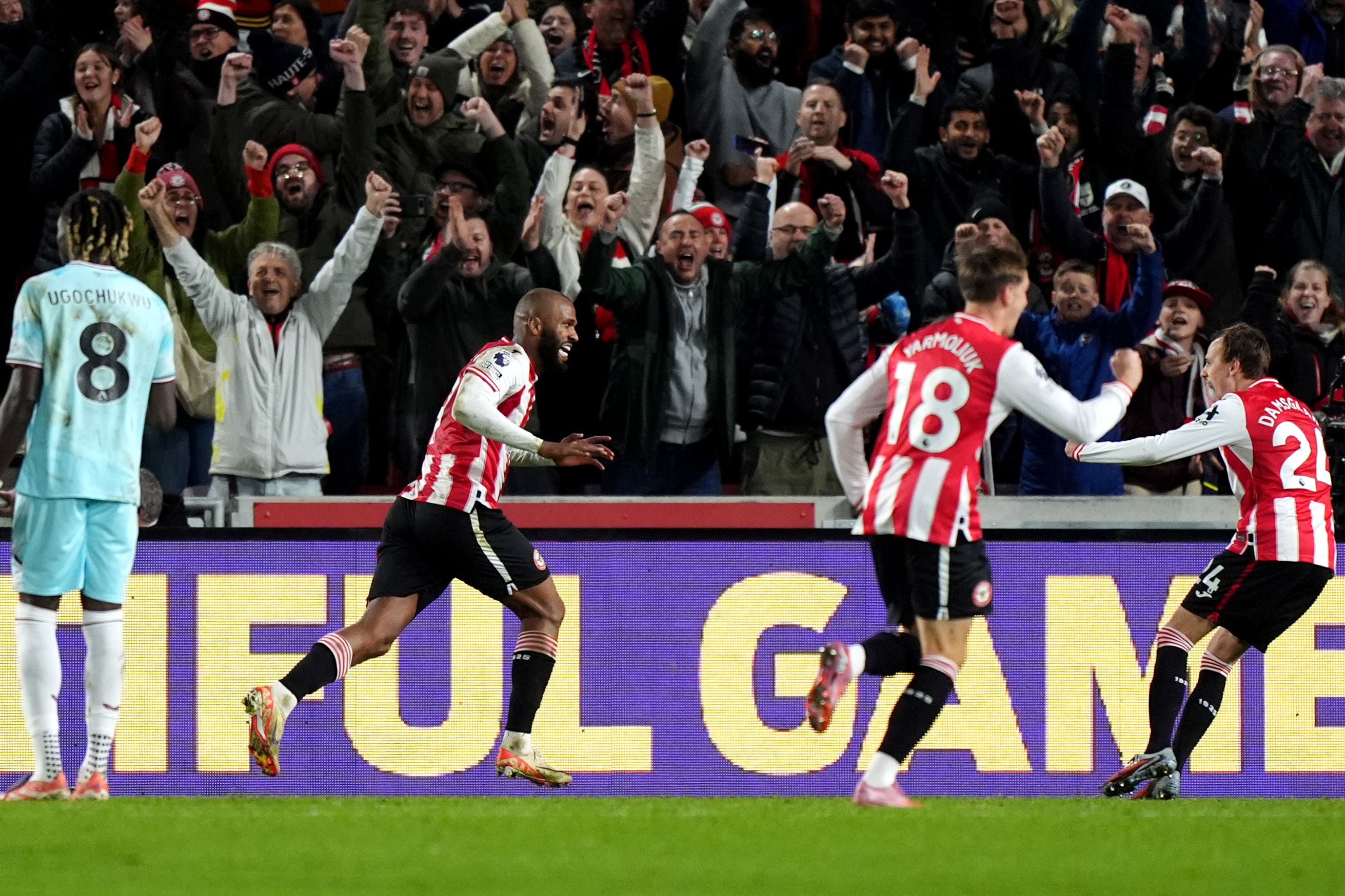 Igor Thiago bagged a brace as Brentford beat Burnley (Ben Whitley/PA)