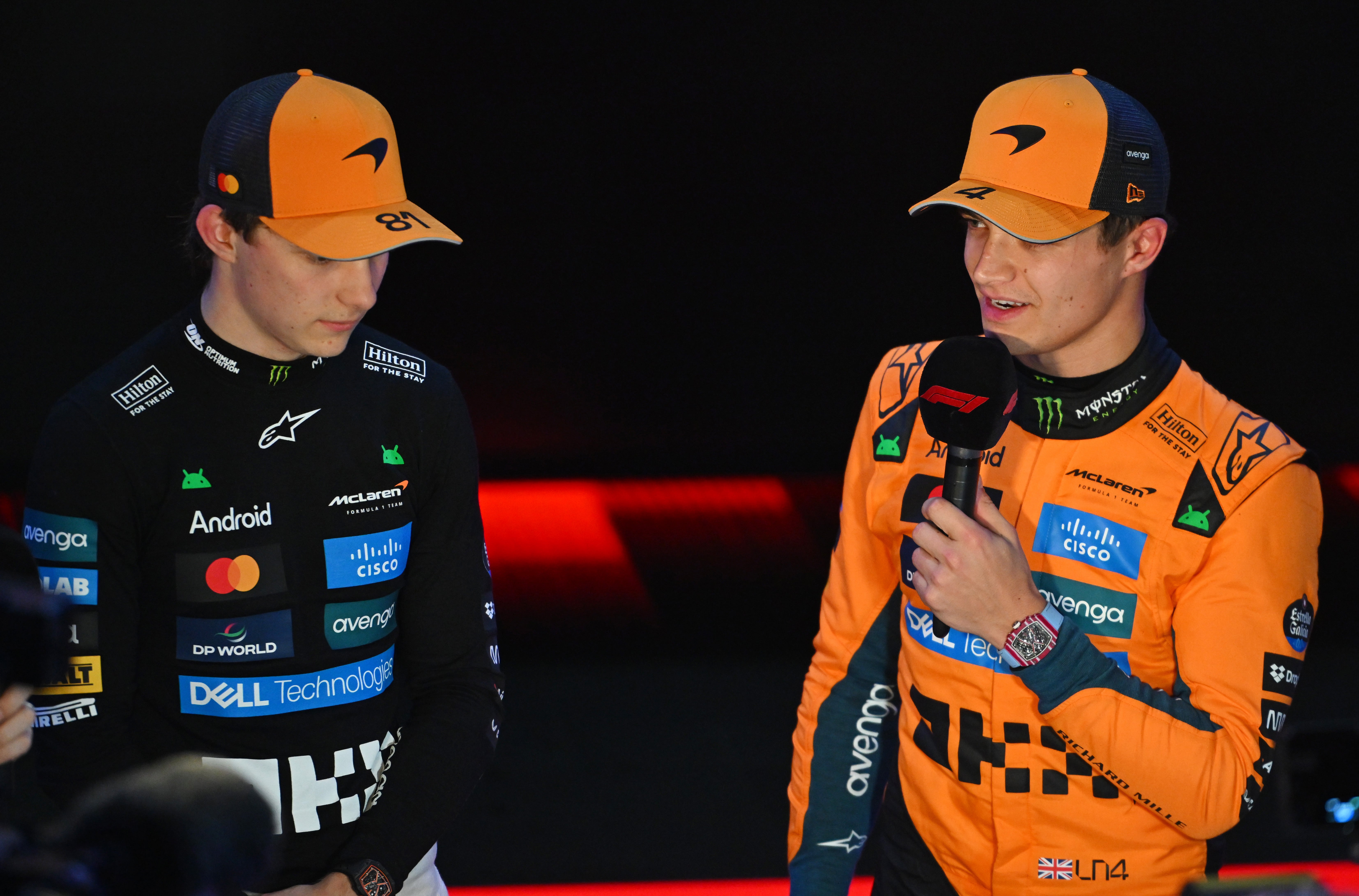 Oscar Piastri had to settle for second with Lando Norris in fourth