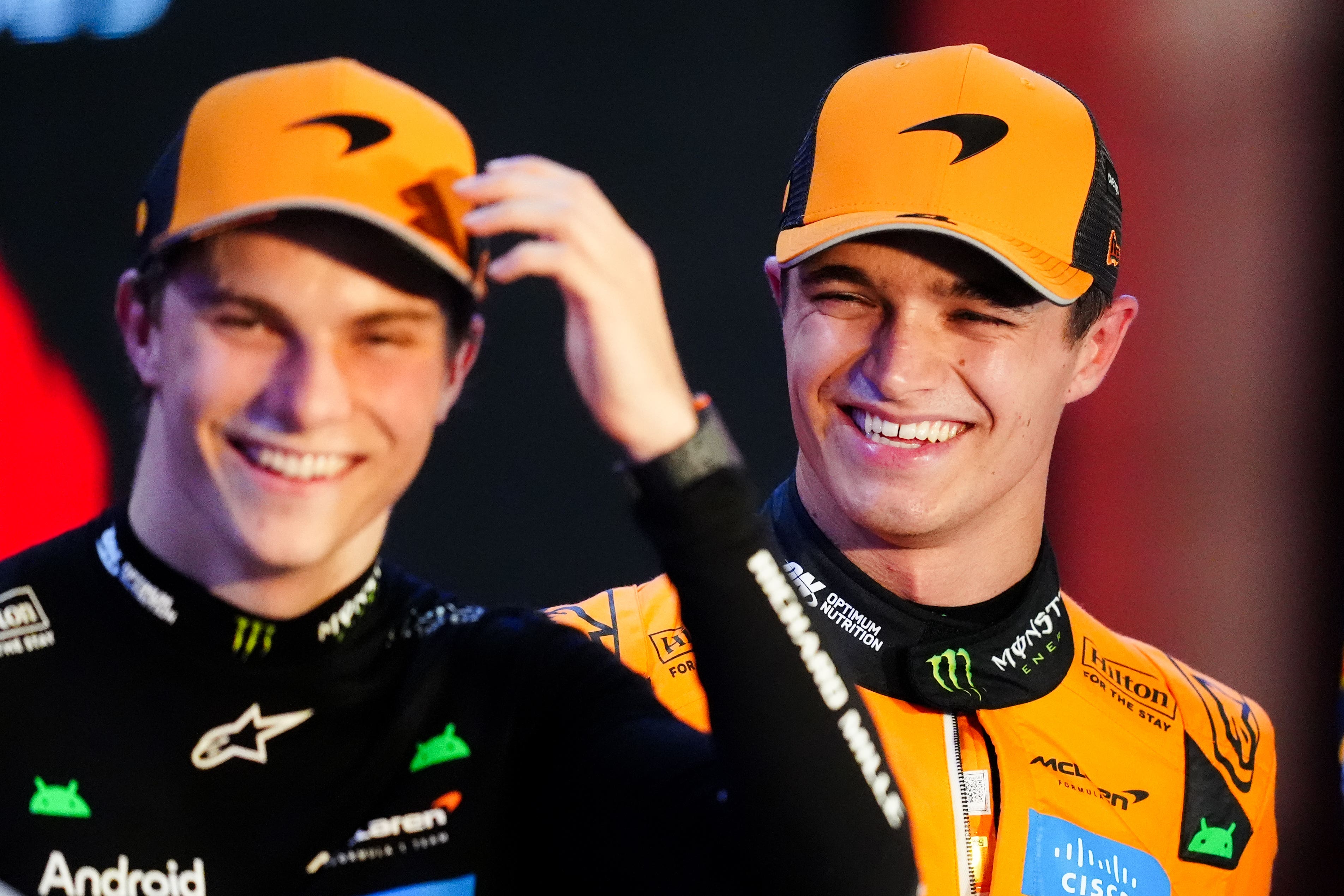 Lando Norris said he will not ask Oscar Piastri to move over for him in the final race of the season (David Davies/PA).
