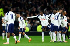 Furious Pedro Porro rows with Tottenham team-mate after latest home defeat