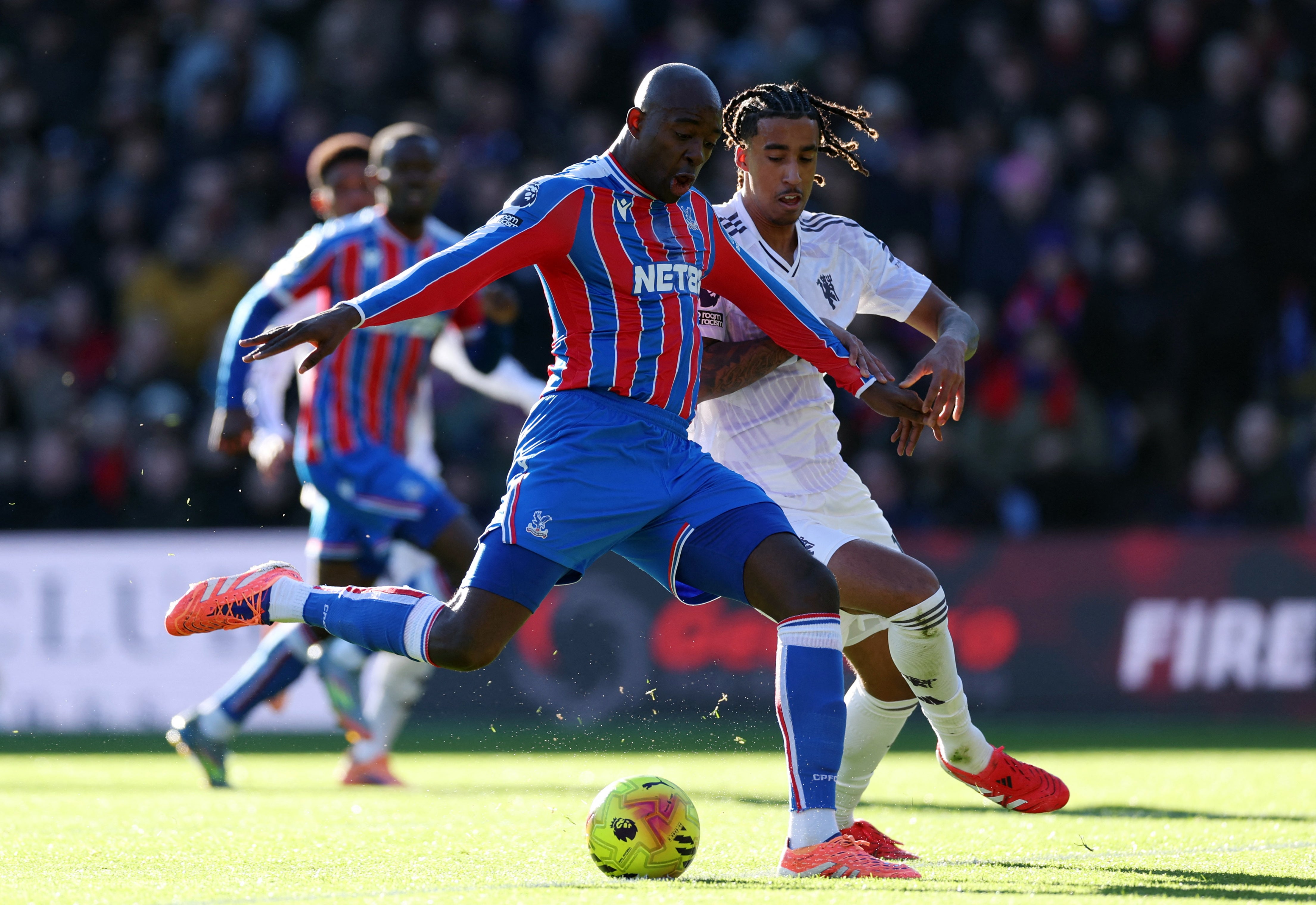 Jean-Philippe Mateta had to retake his penalty against Man United