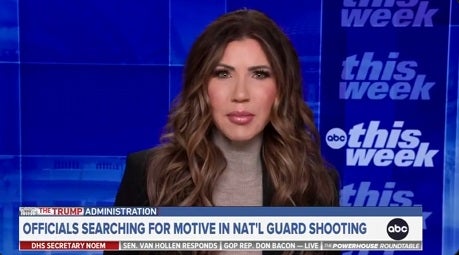 DHS secretary Kristi Noem claimed that the suspected shooter of two National Guardsmen in Washington D.C. was not vetted by the Biden administration before his refugee application was approved