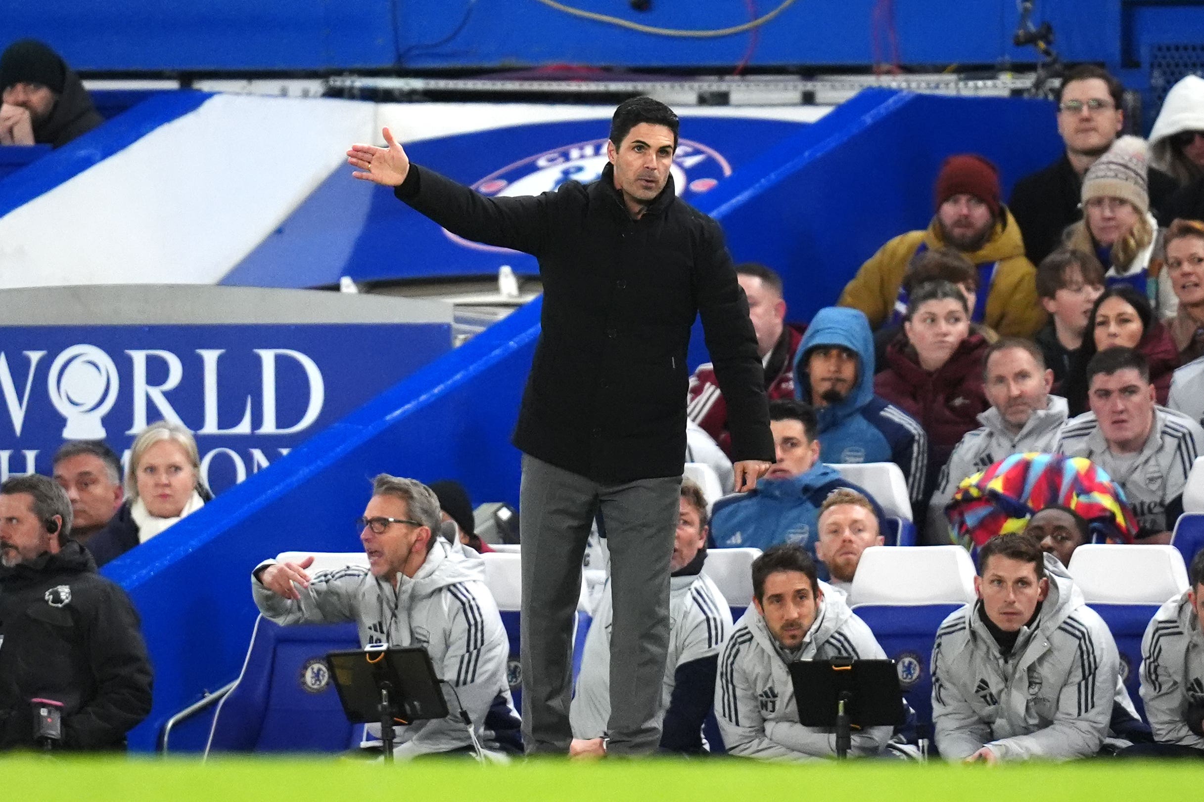 Mikel Arteta was staying positive after Arsenal’s draw (John Walton/PA)